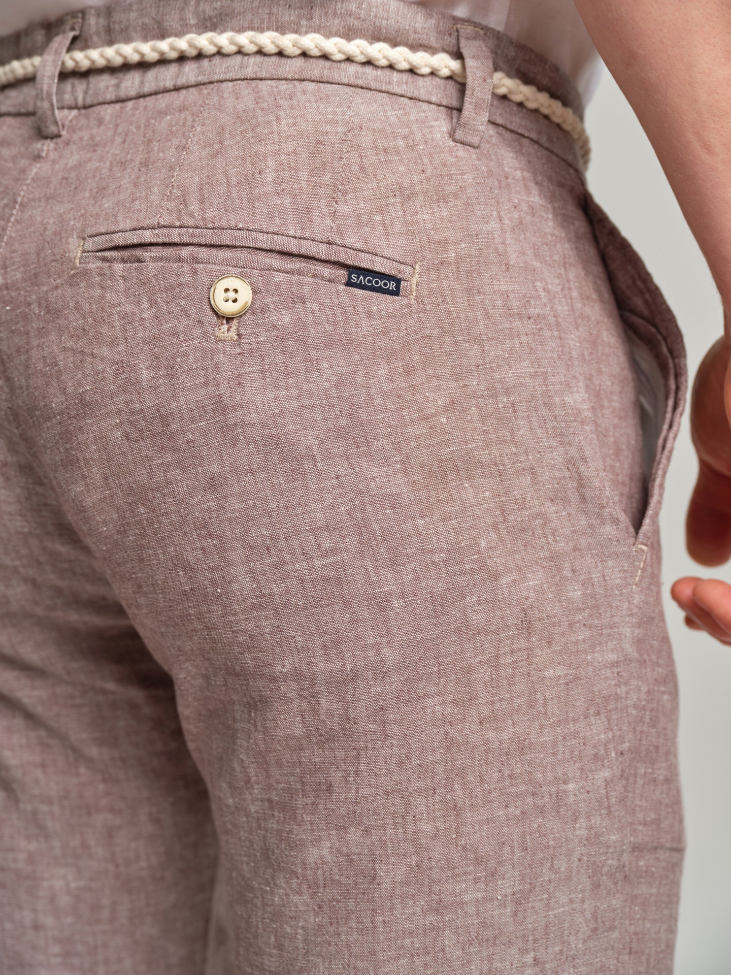 Oxford linen bermuda shorts - Image 5