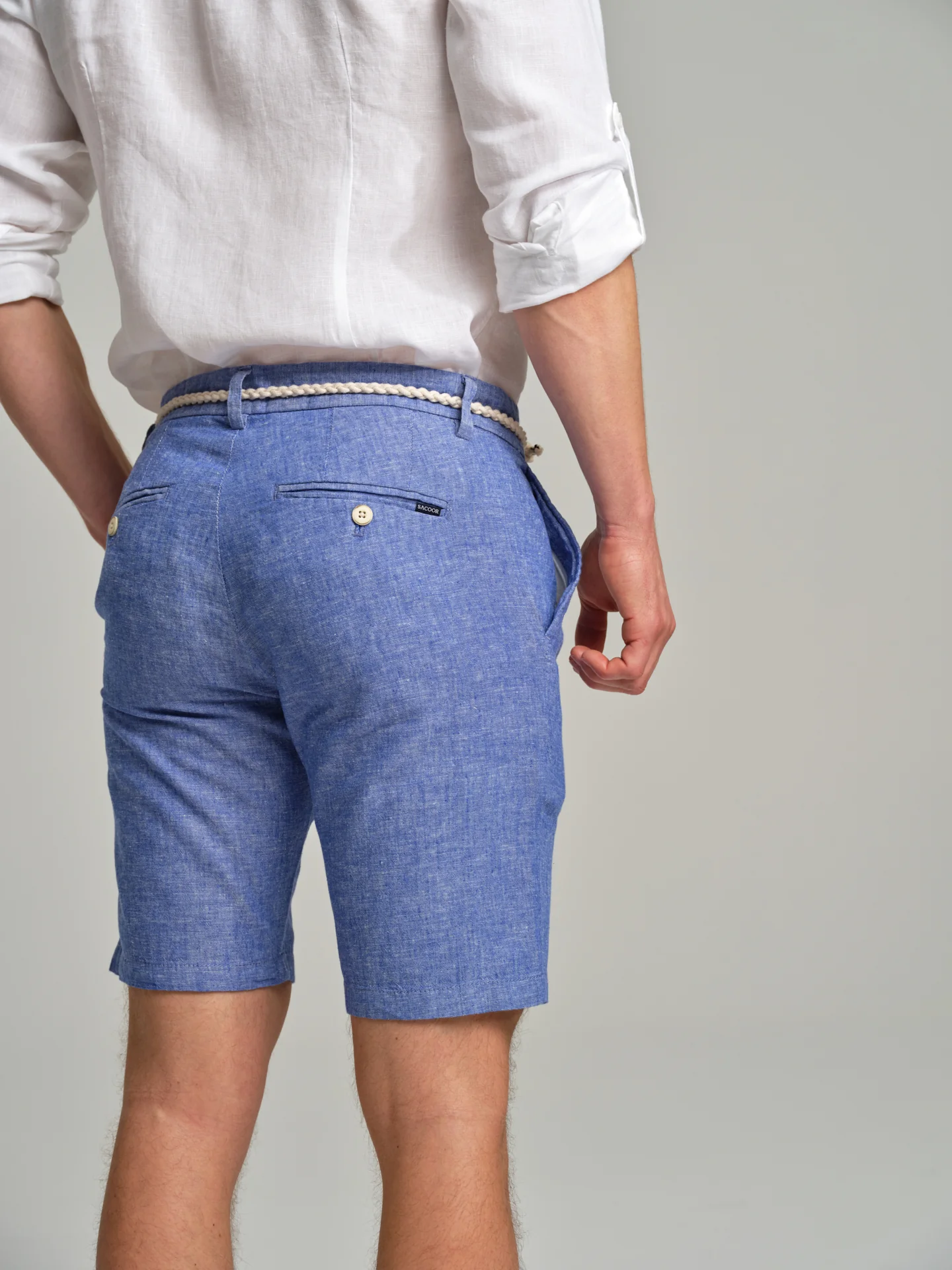 Oxford linen bermuda shorts - Image 8