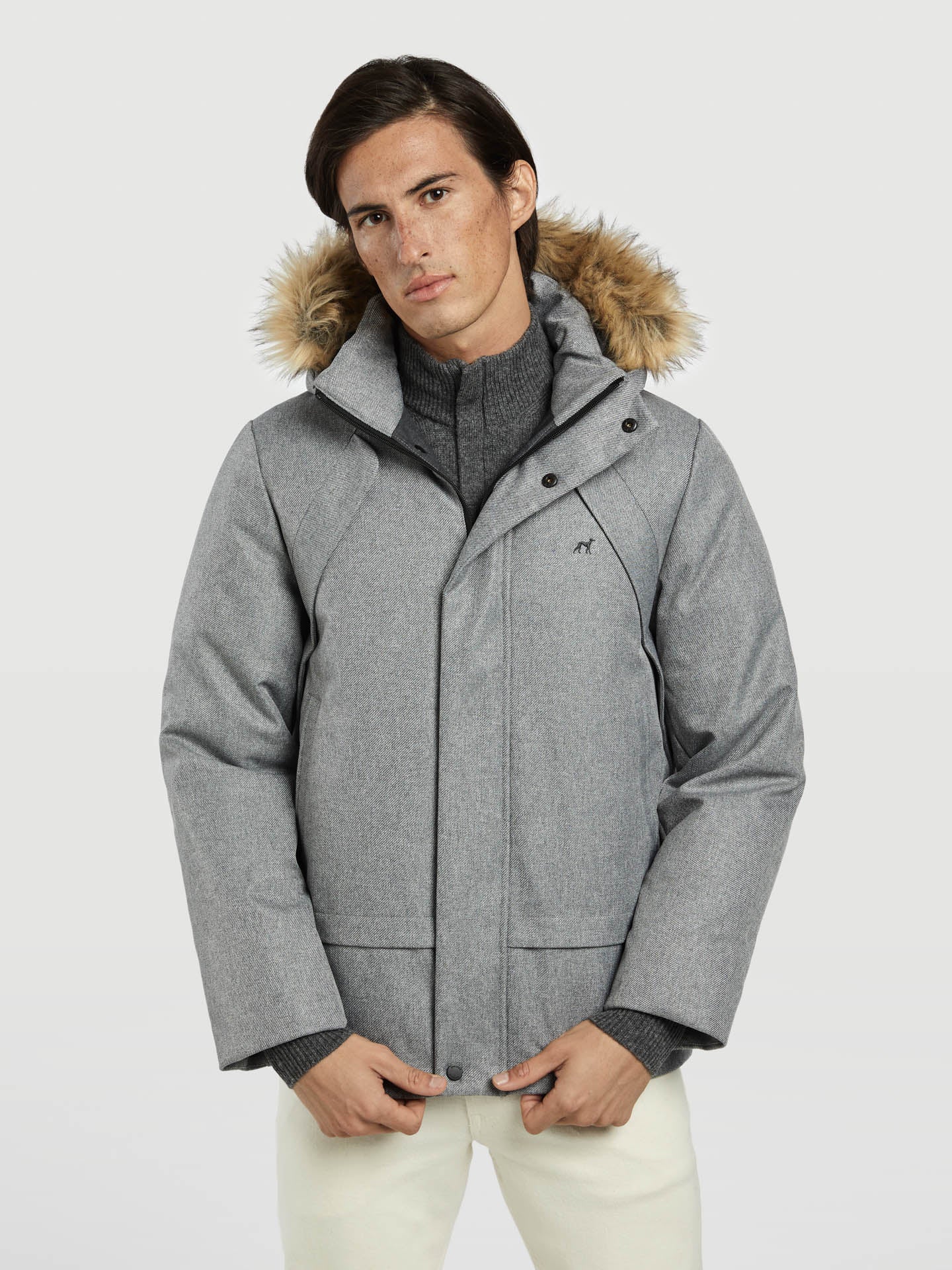 Parka with fur collar - Image 2