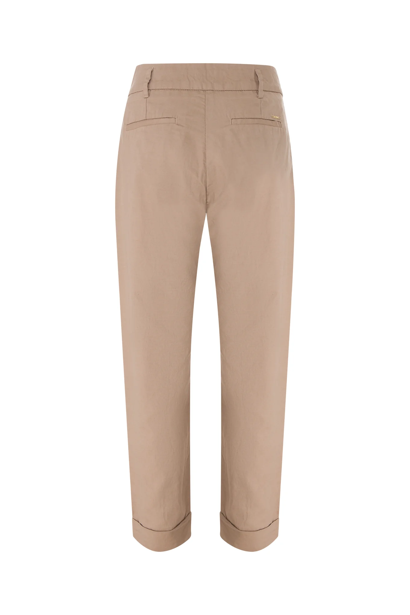 Pleated chino trousers with turn-up hem - Image 2