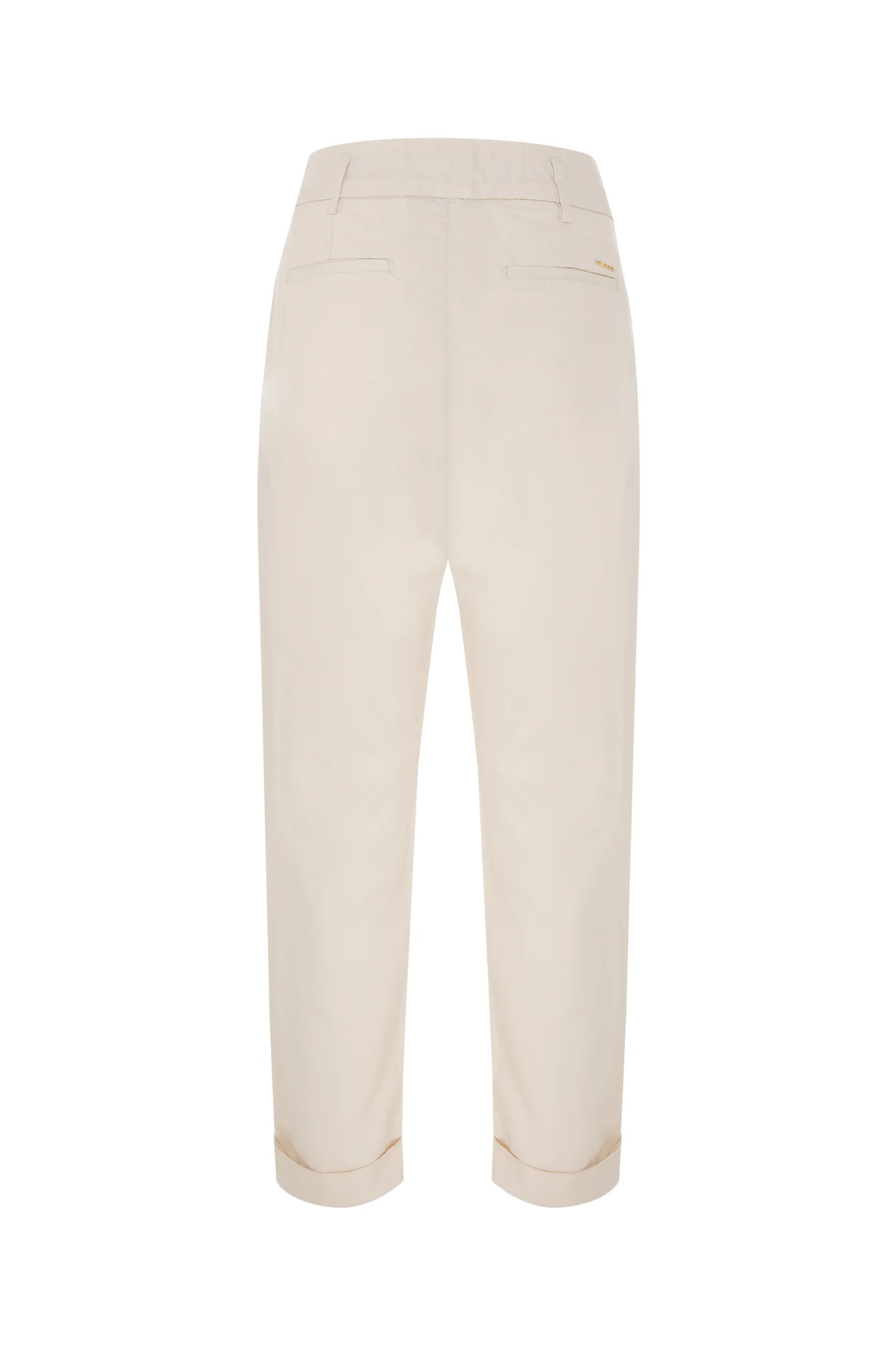 Pleated chino trousers with turn-up hem - Image 4