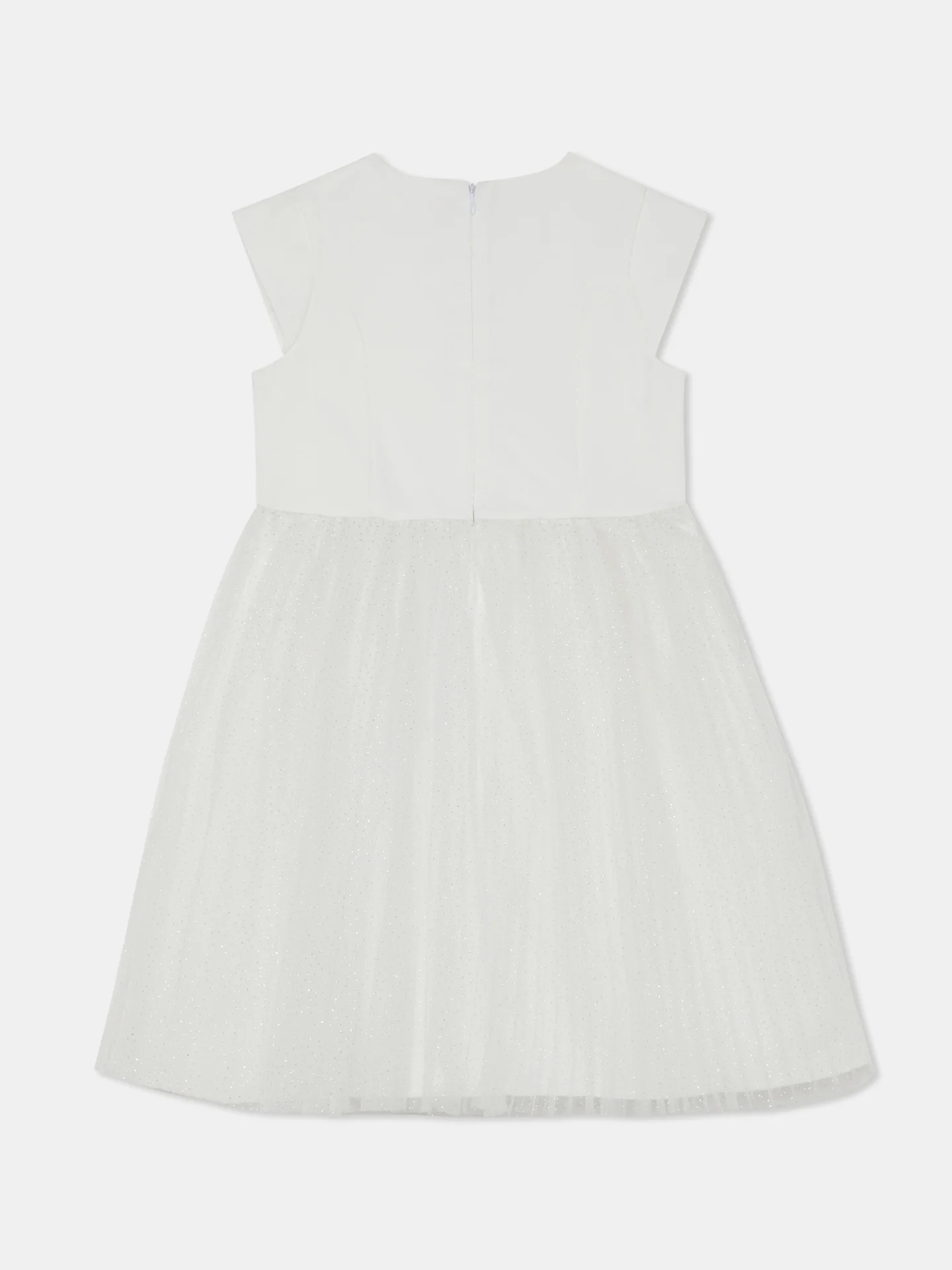 Pleated Glitter Tule Dress - Image 5