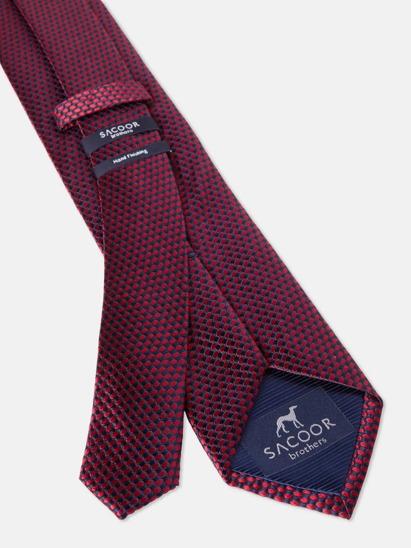 Polka Dot Pattern Tie 100% Silk 7,5cm - Image 6