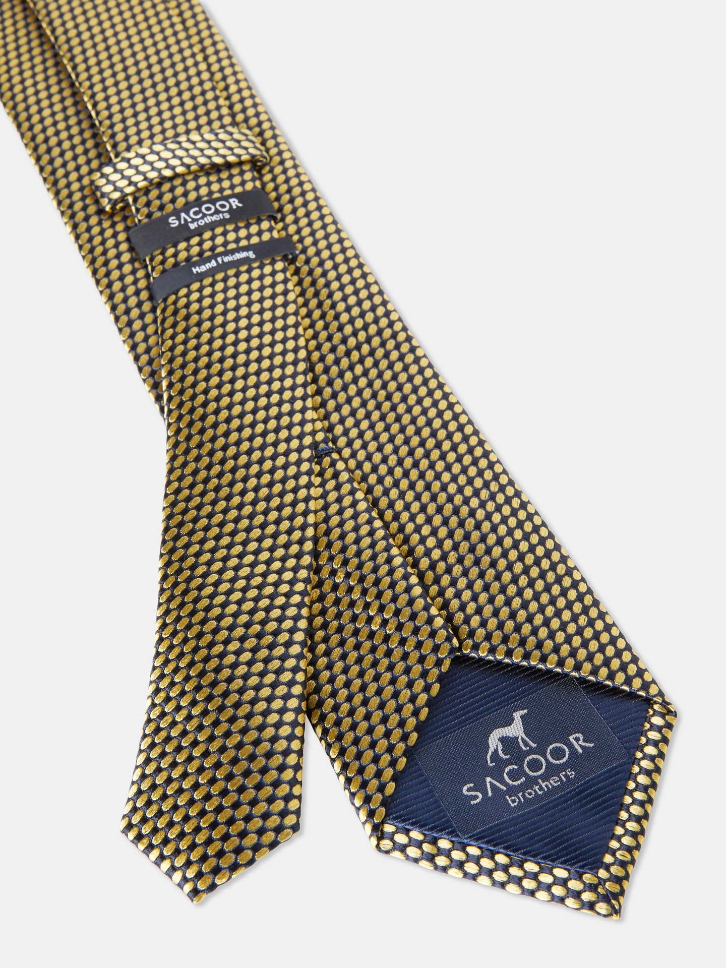 Polka Dot Pattern Tie 100% Silk 7,5cm - Image 8