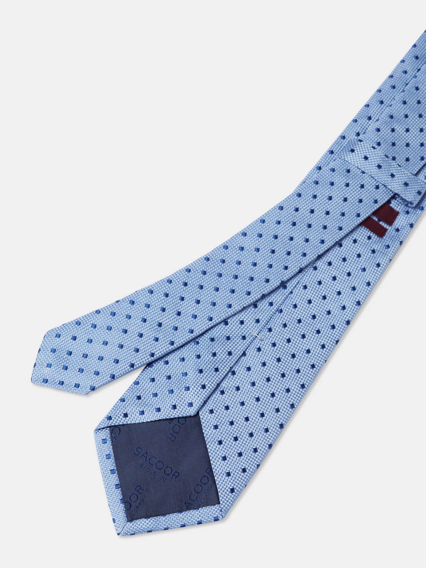 Polka Dot Pattern Tie 100% Silk 8cm - Image 4