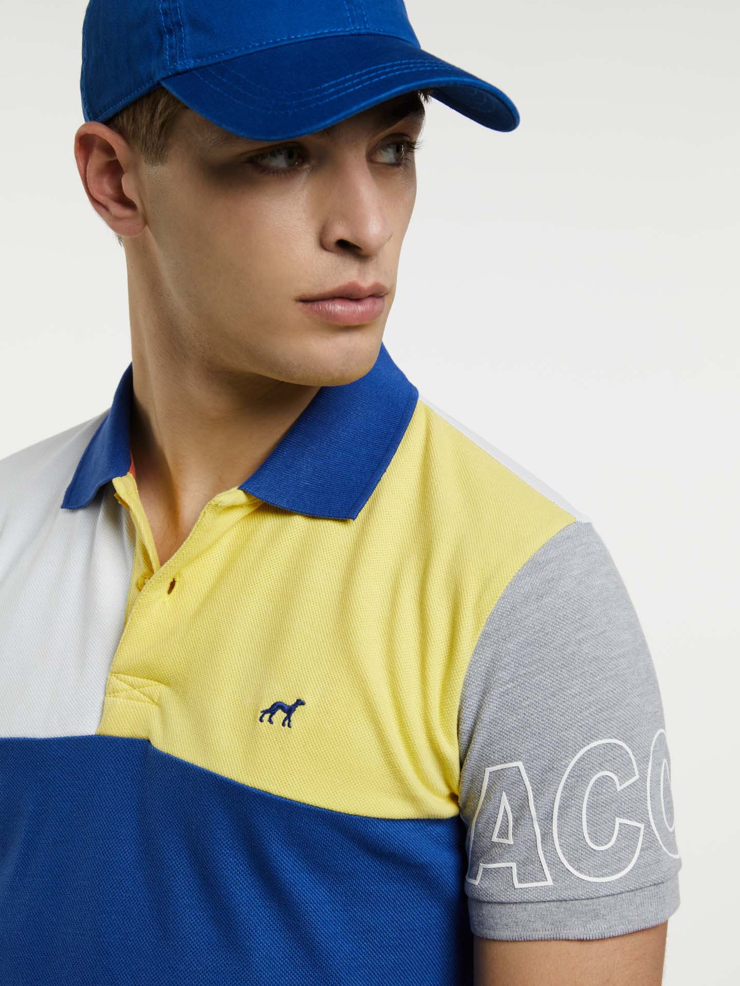 Polo Double Piqué Shirt With Colour-Block - Image 2