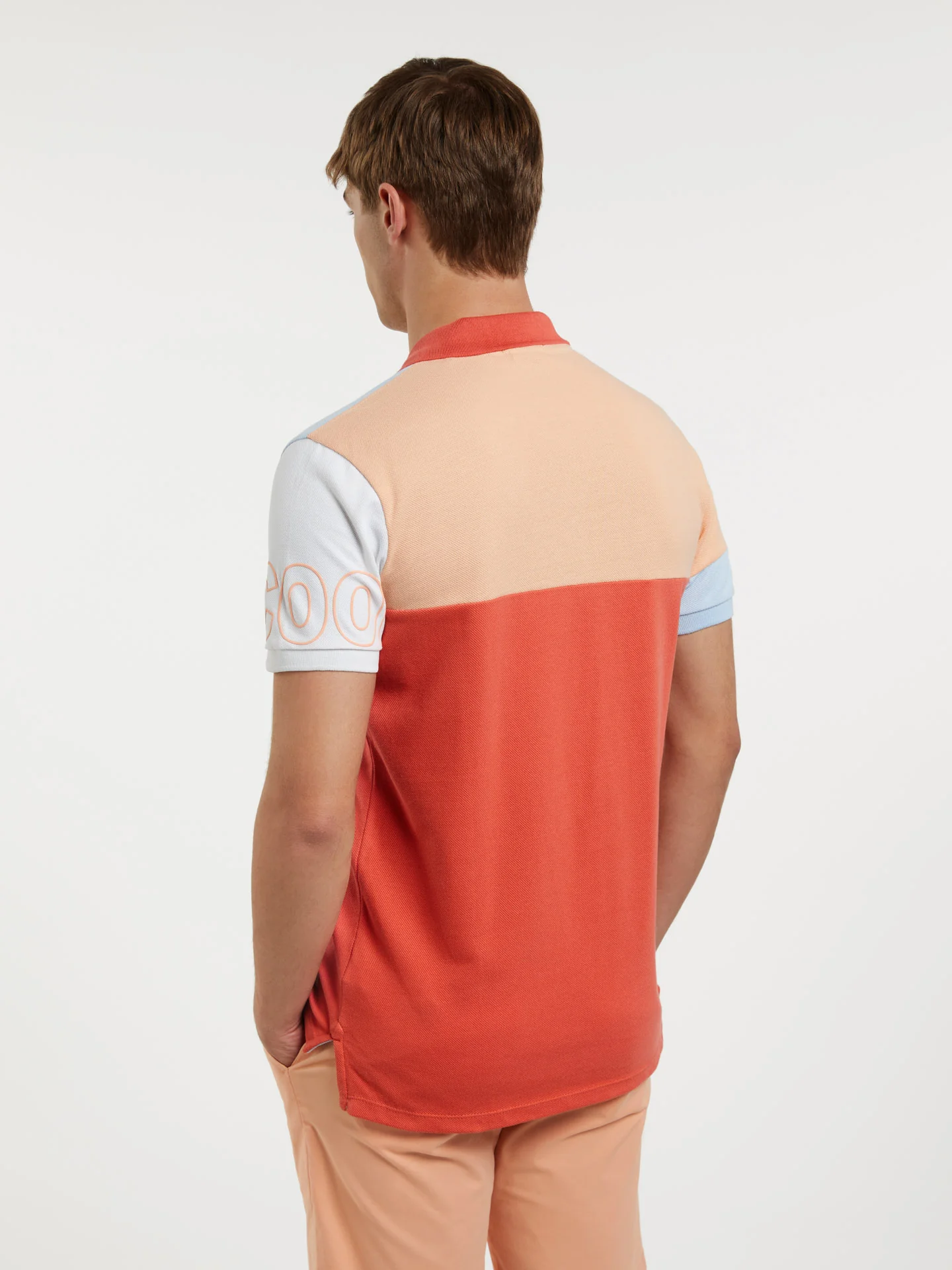 Polo Double Piqué Shirt With Colour-Block - Image 9