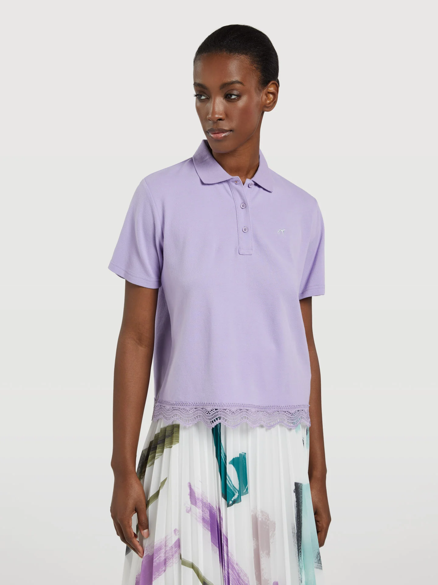 Polo With Lace Detail - Image 4