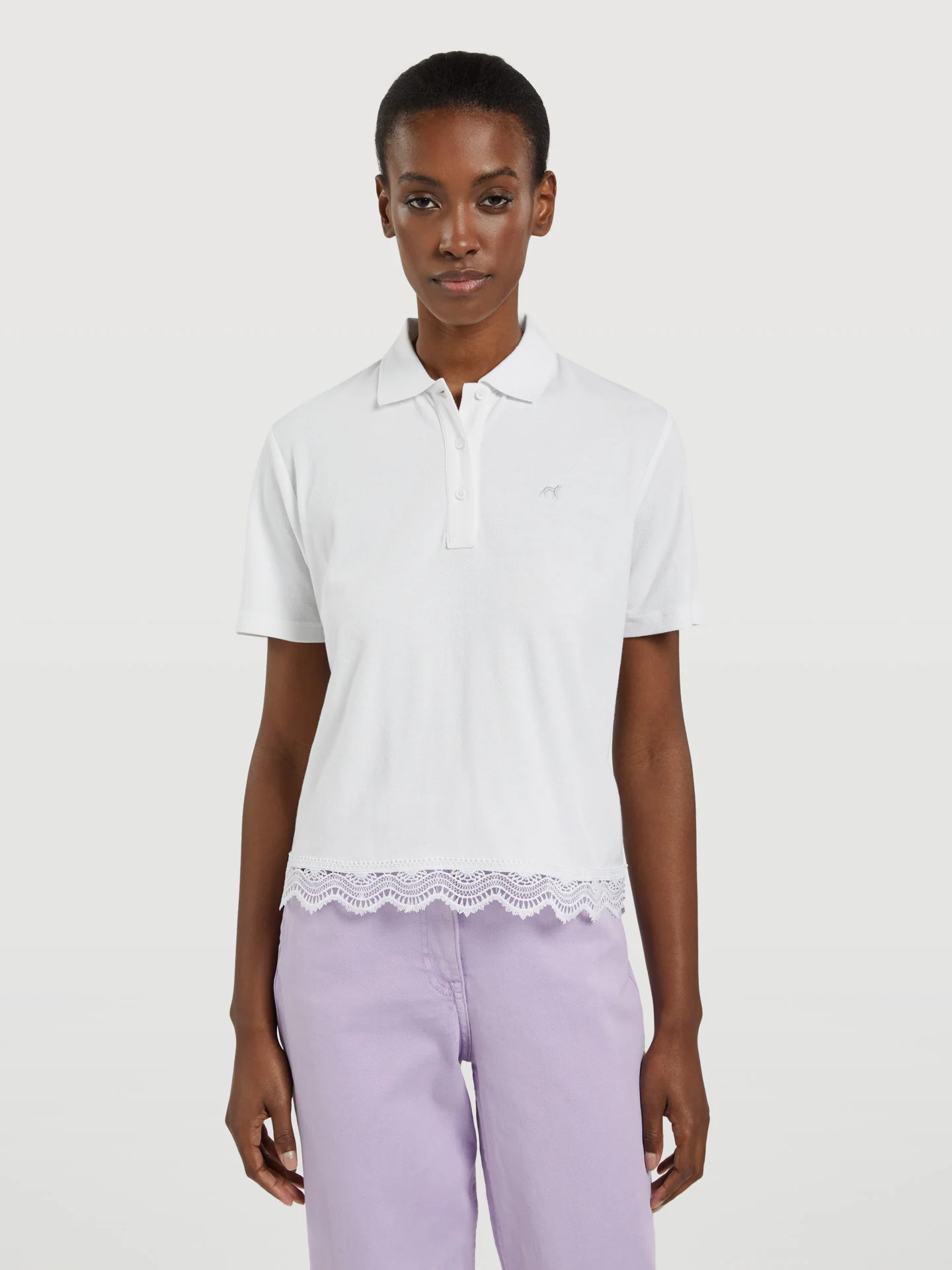 Polo With Lace Detail - Image 7