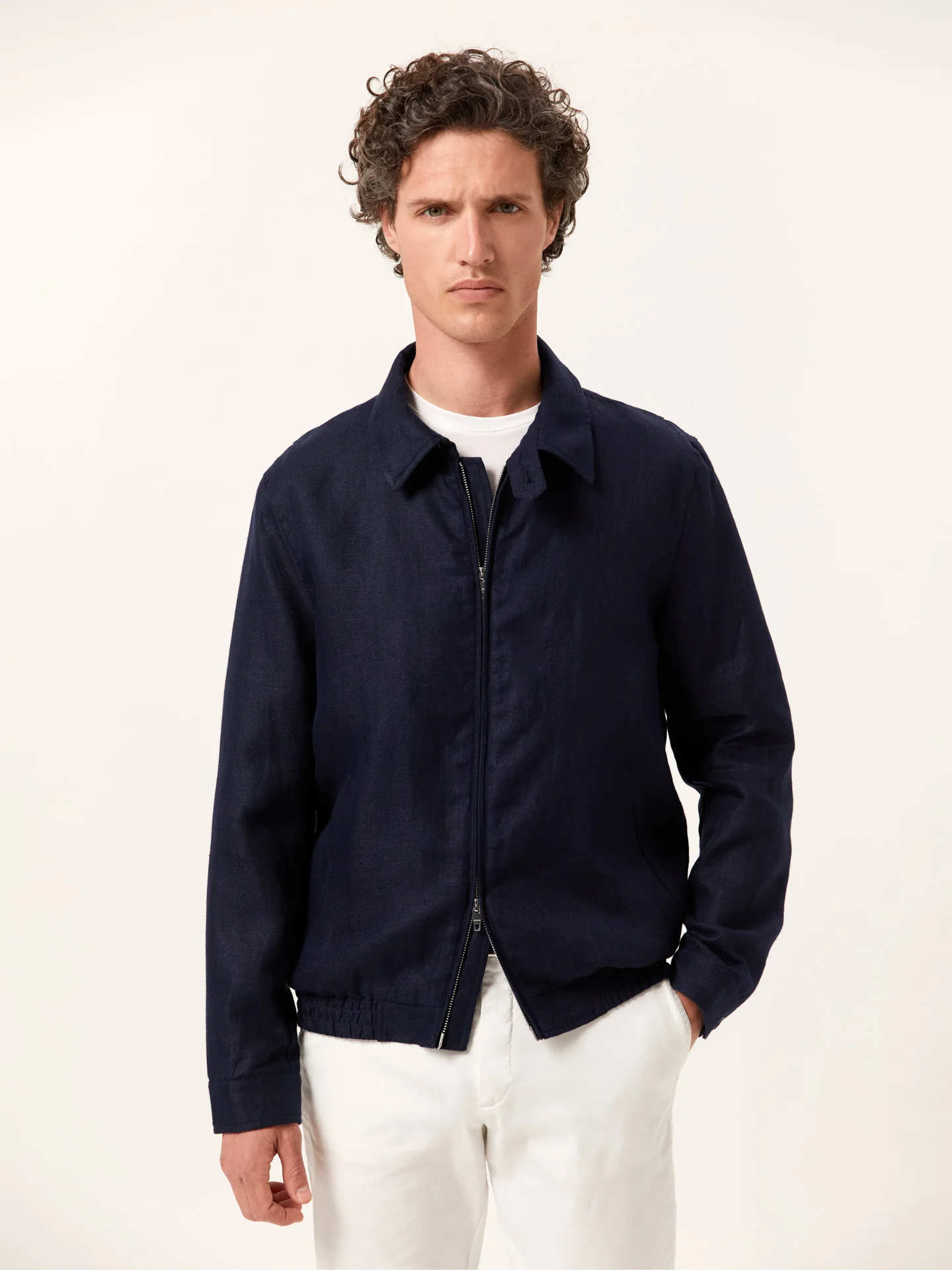 Premium Linen Harrington jacket - Image 3