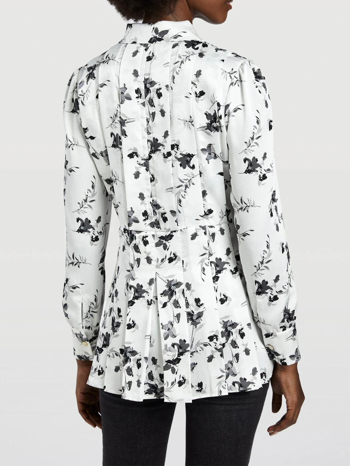 Printed Pleated Blouse - Image 3