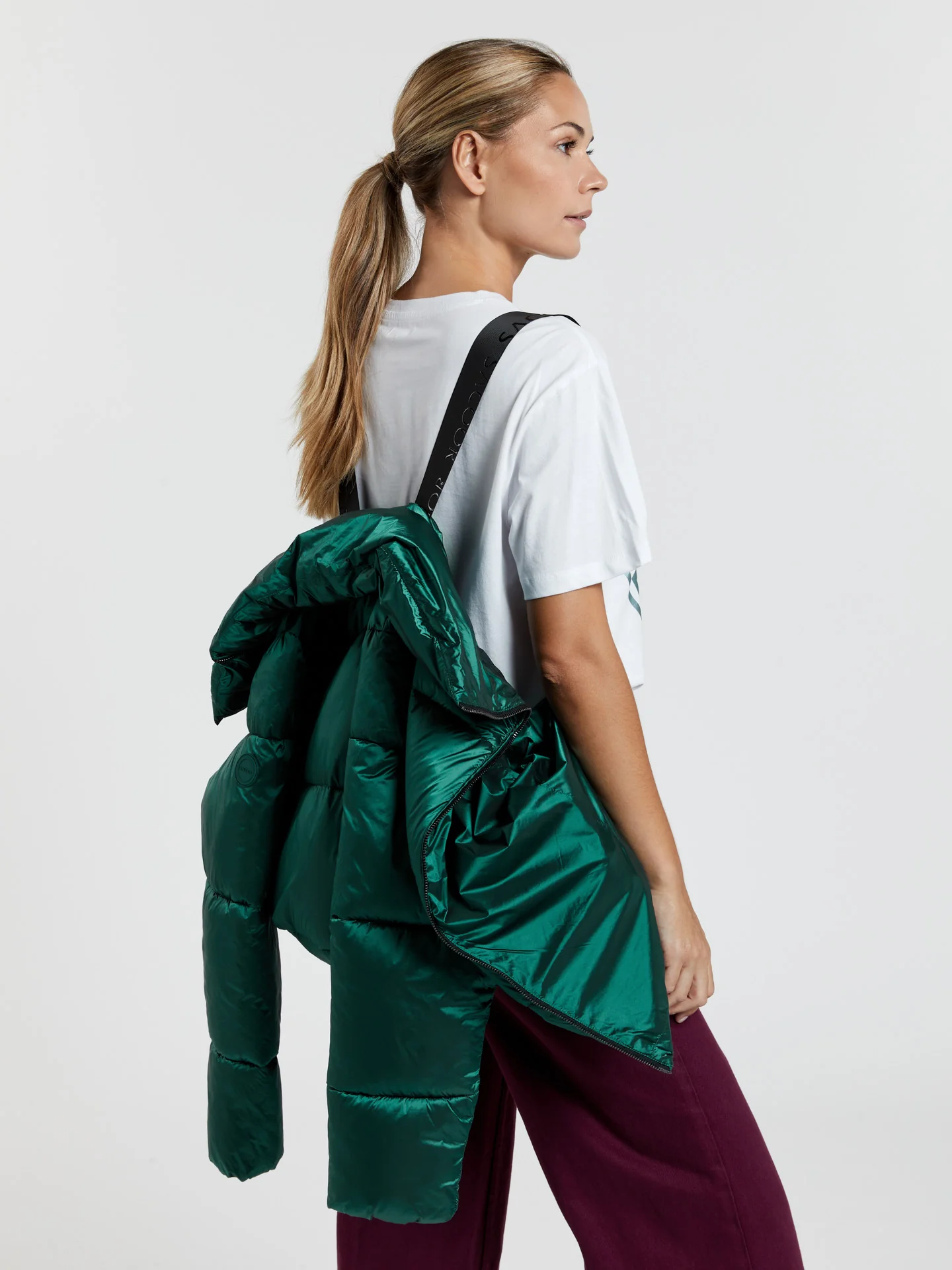 Puffer jacket with high collar - Image 11