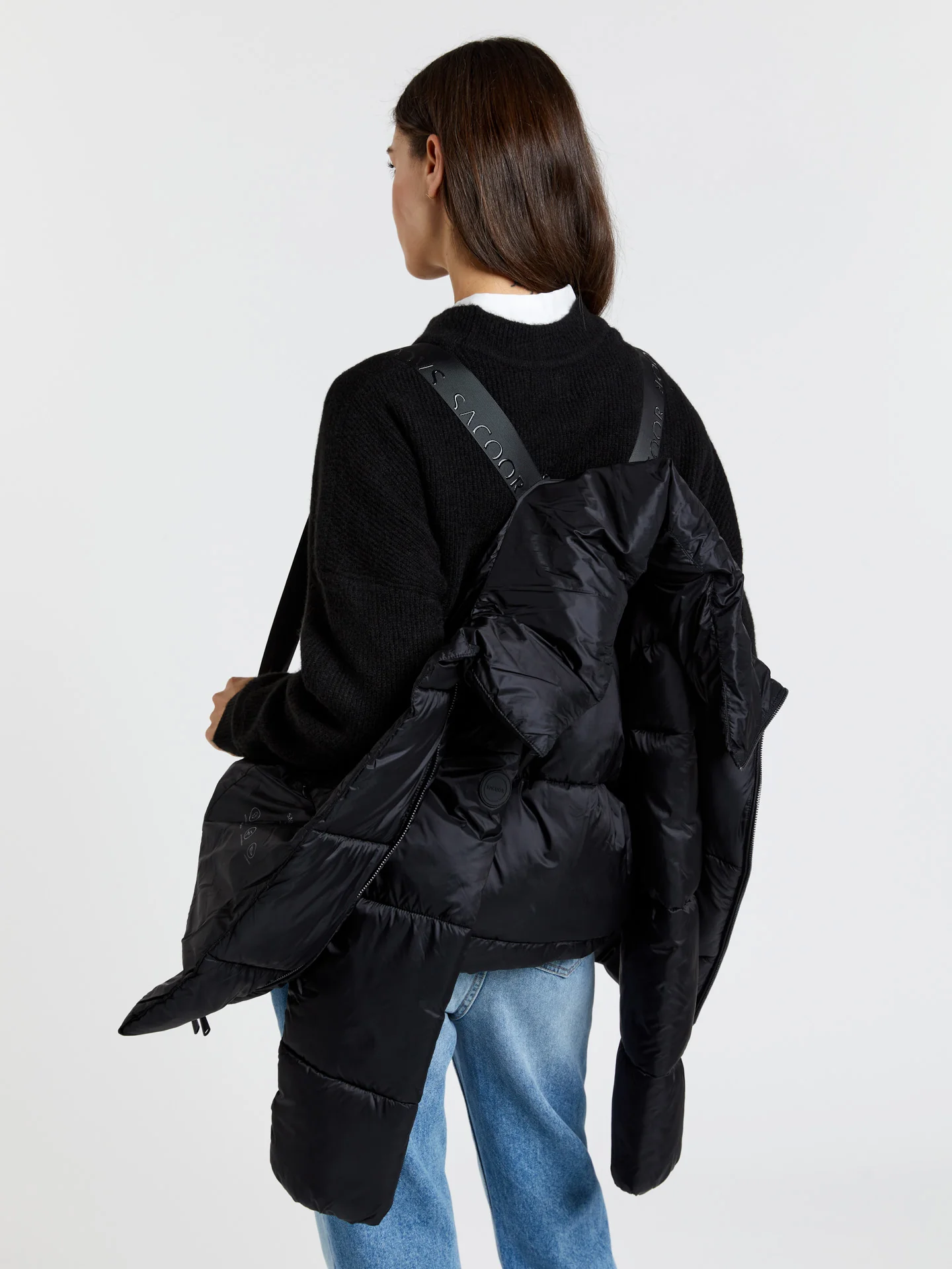 Puffer jacket with high collar - Image 3