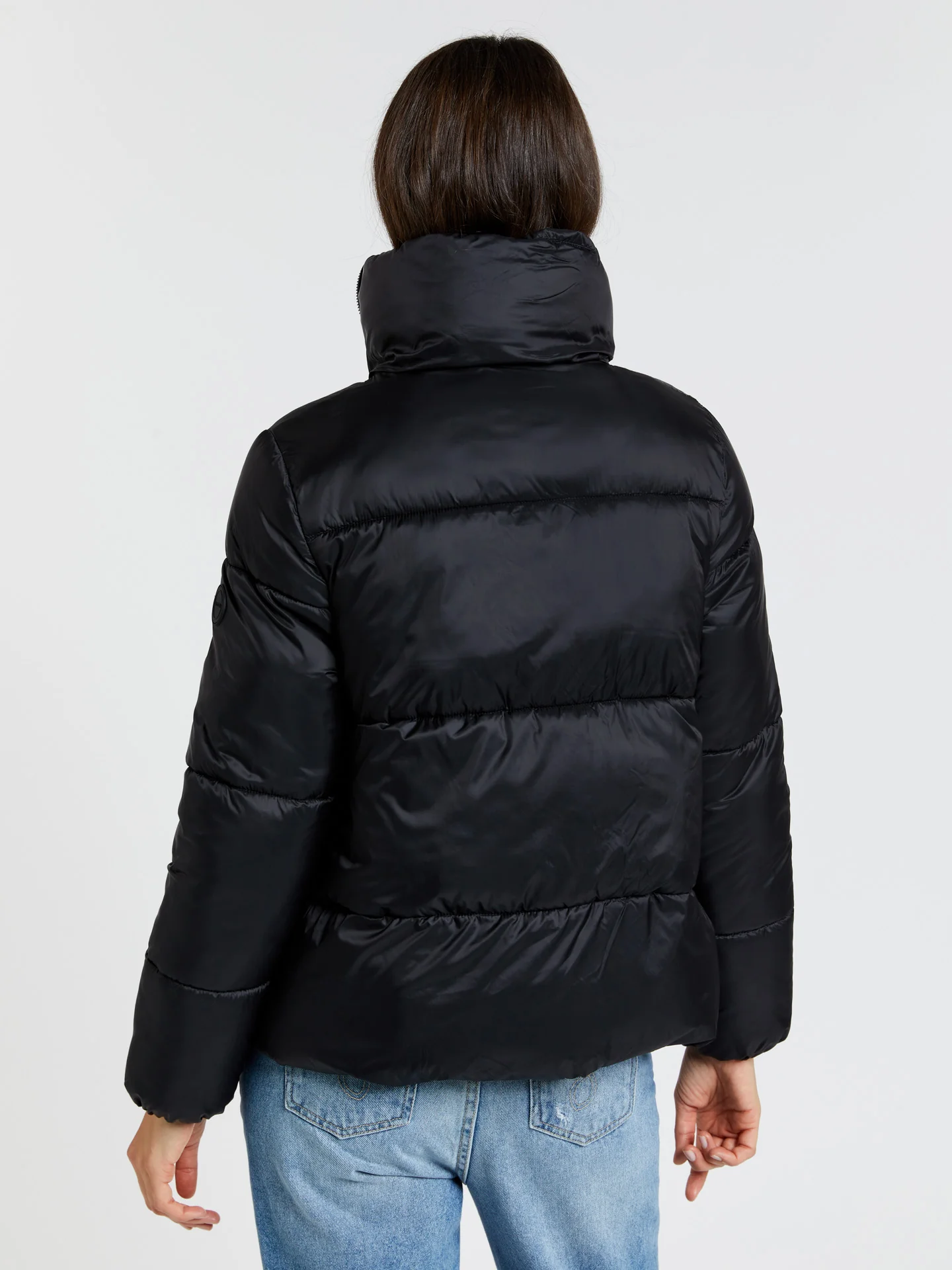 Puffer jacket with high collar - Image 4