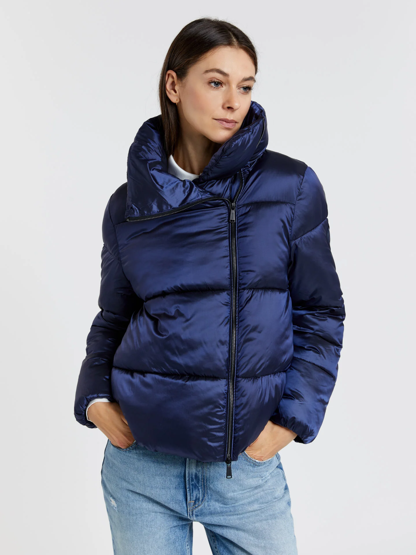 Puffer jacket with high collar - Image 7
