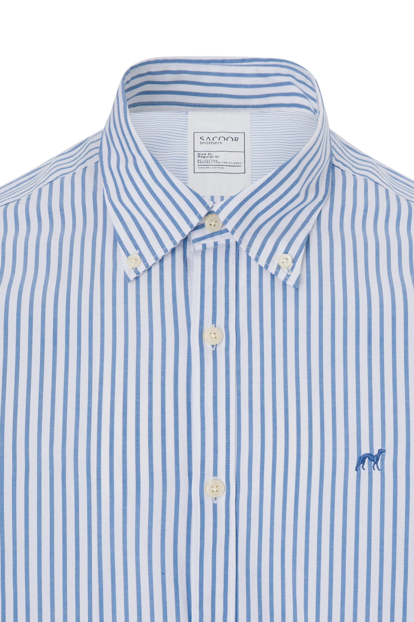 Regular fit 100% bci cotton striped oxford shirt - Image 3