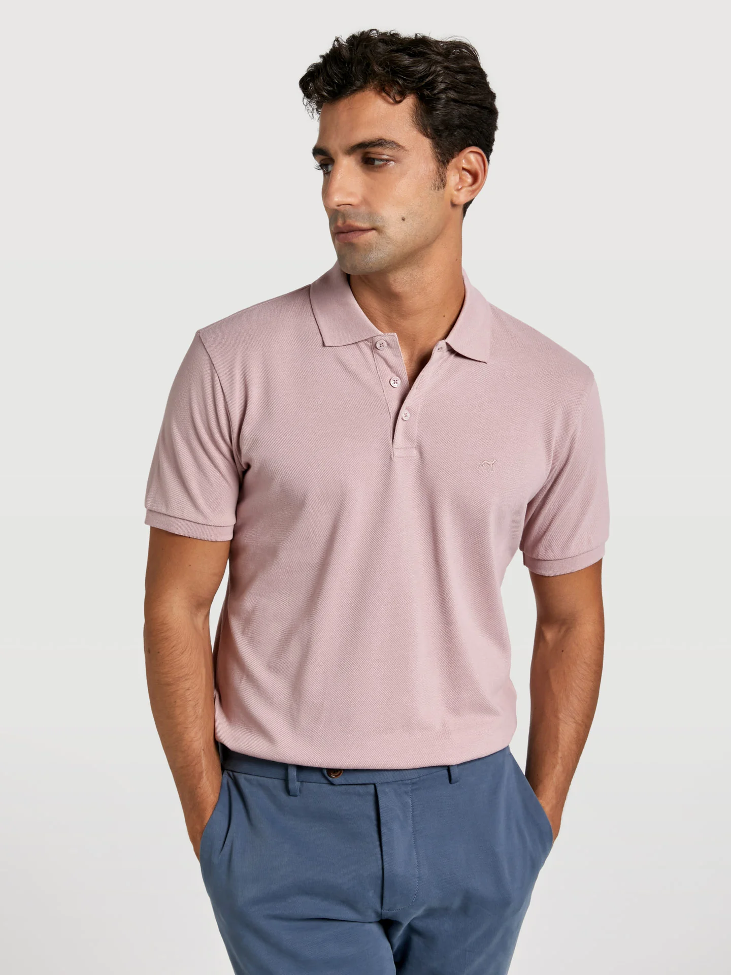 Regular fit basic piqué polo shirt - Image 19