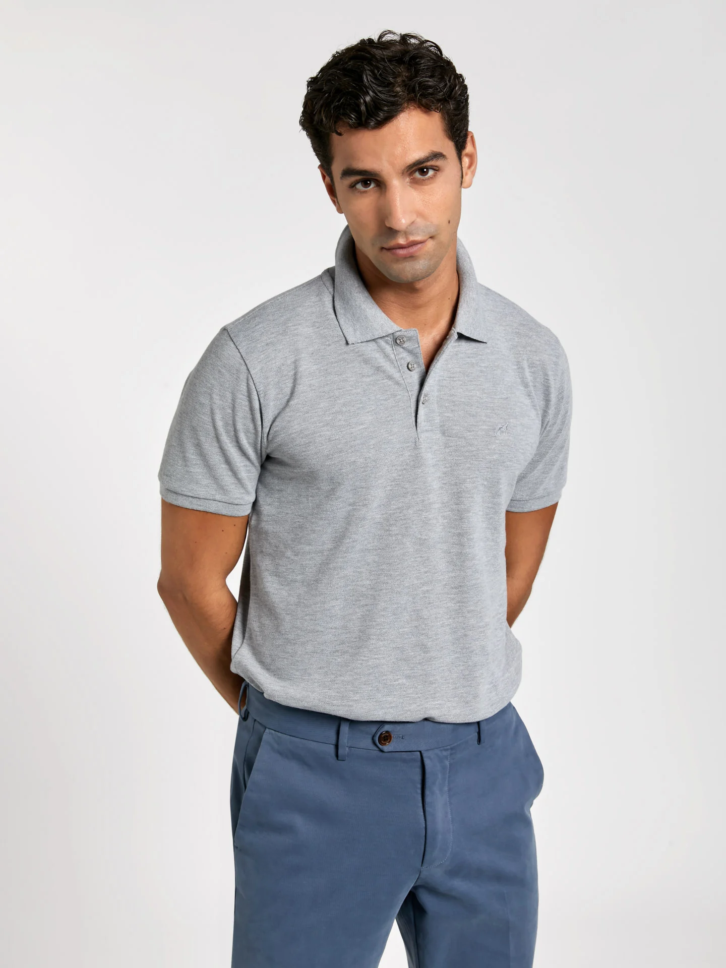 Regular fit basic piqué polo shirt - Image 29