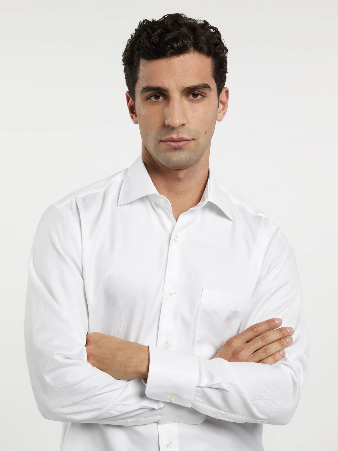 Regular Fit Business herringbone Formal Shirt - Image 2