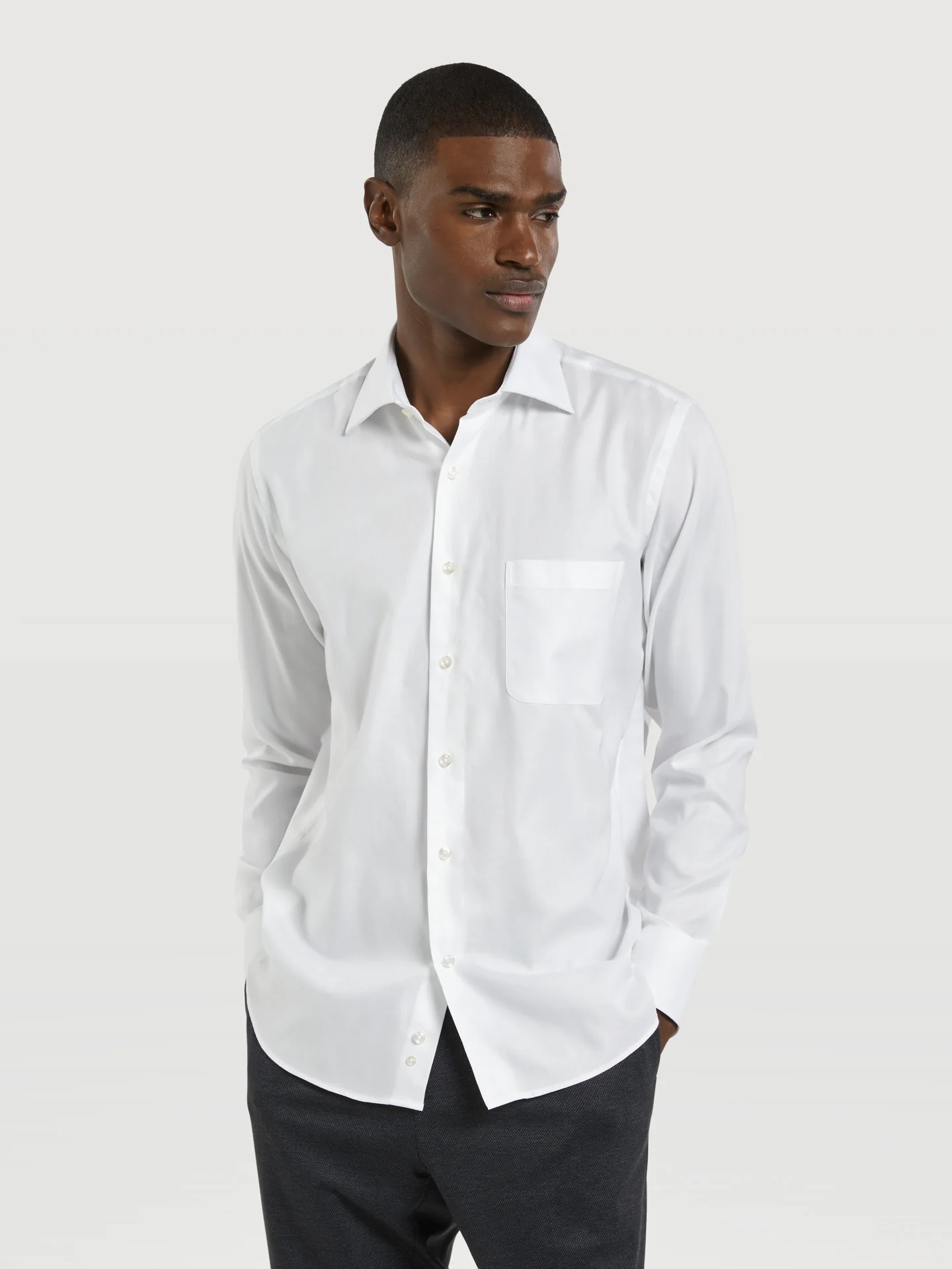 Regular fit business plain oxford formal shirt - Image 13
