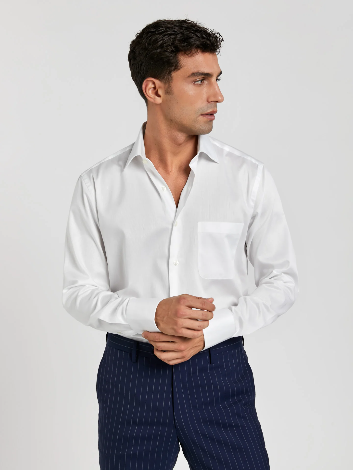 Regular fit business plain structure formal shirt - Image 2
