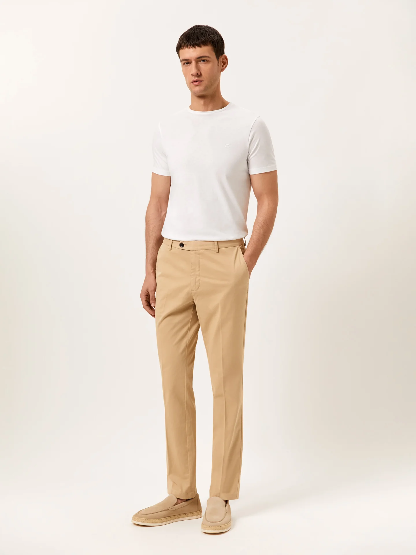 Regular Fit Casual Trousers in Comfort Cotton - Image 2