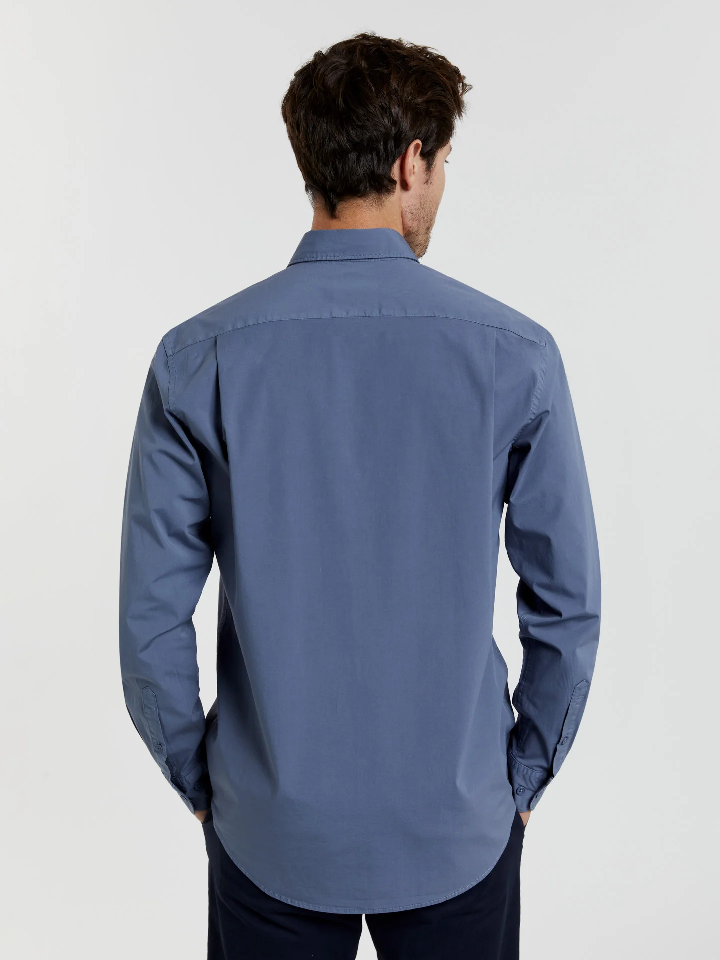 Regular fit comfort poplin garment dye shirt - Image 25