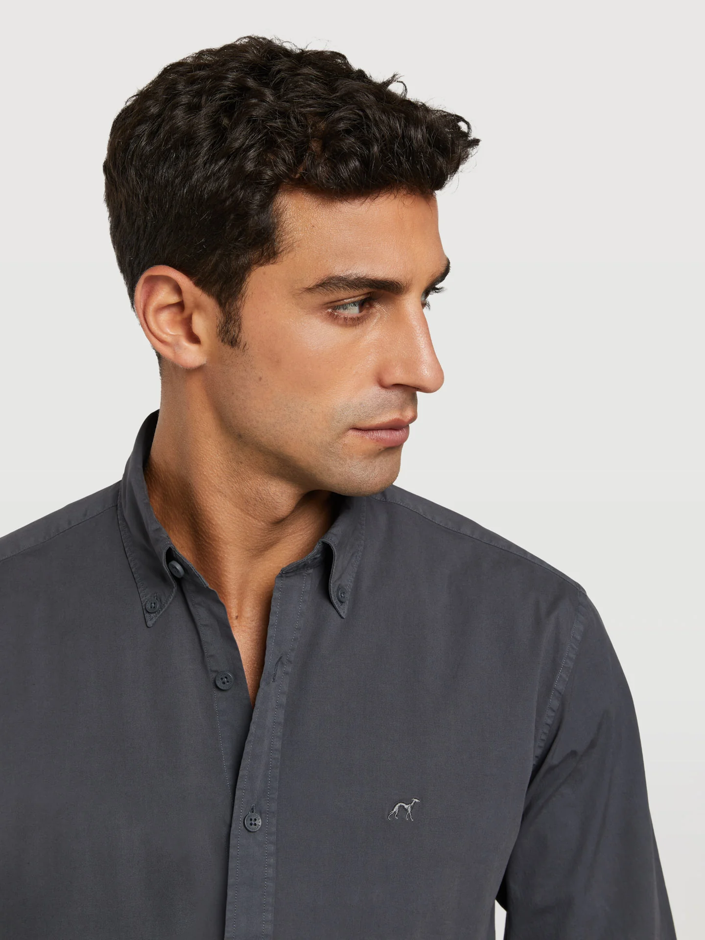 Regular fit comfort poplin garment dye shirt - Image 8