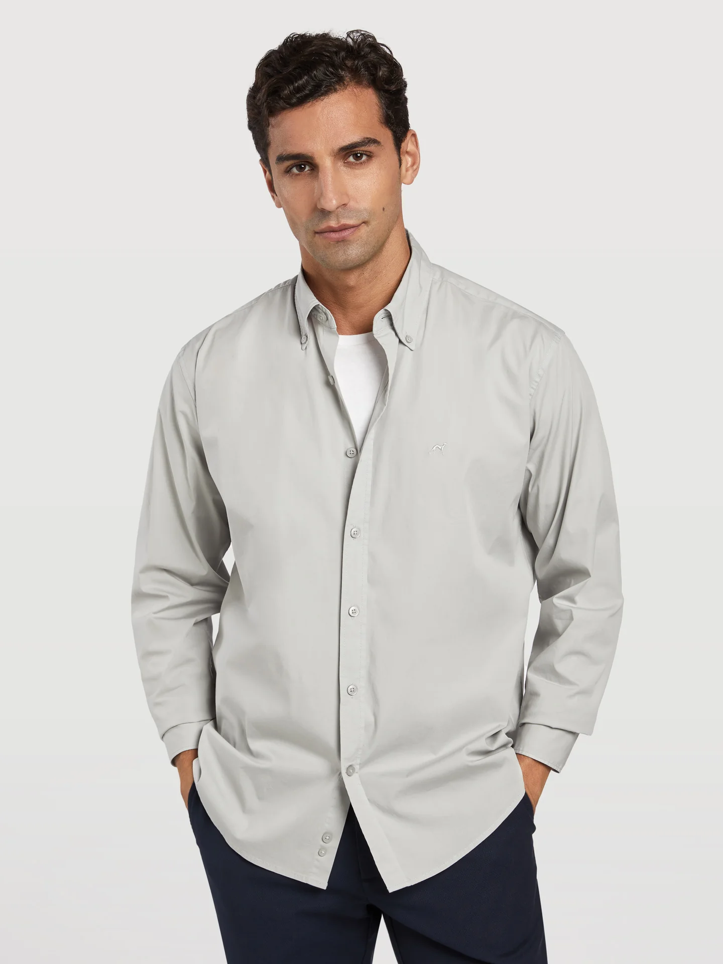 Regular fit comfort poplin garment dye shirt - Image 13