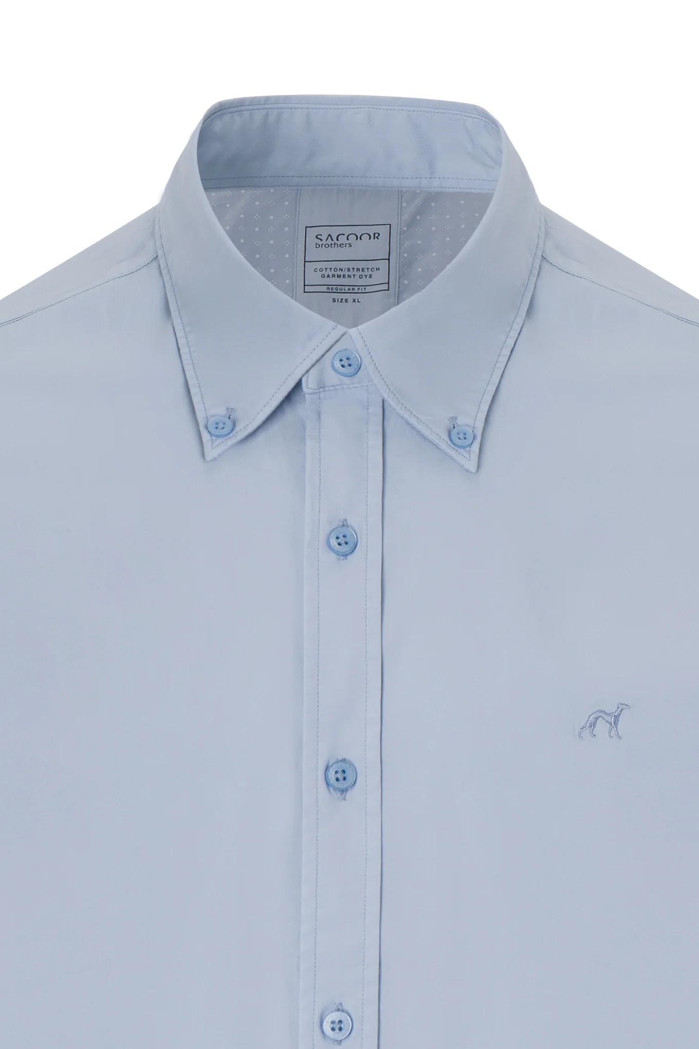 Regular fit comfort poplin garment dye shirt - Image 9