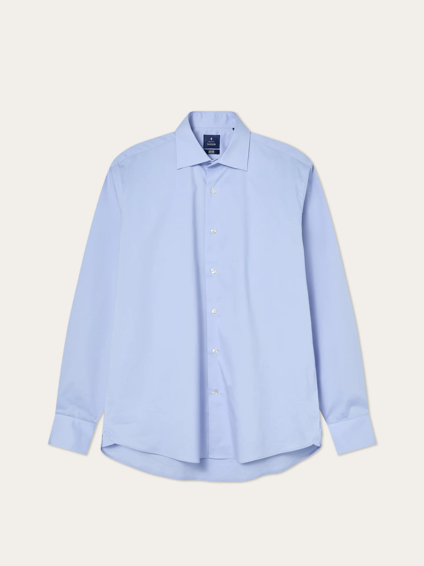 Regular Fit Cotton Stretch Travel Shirt With Oxford Collar And Double Cuff - Image 4