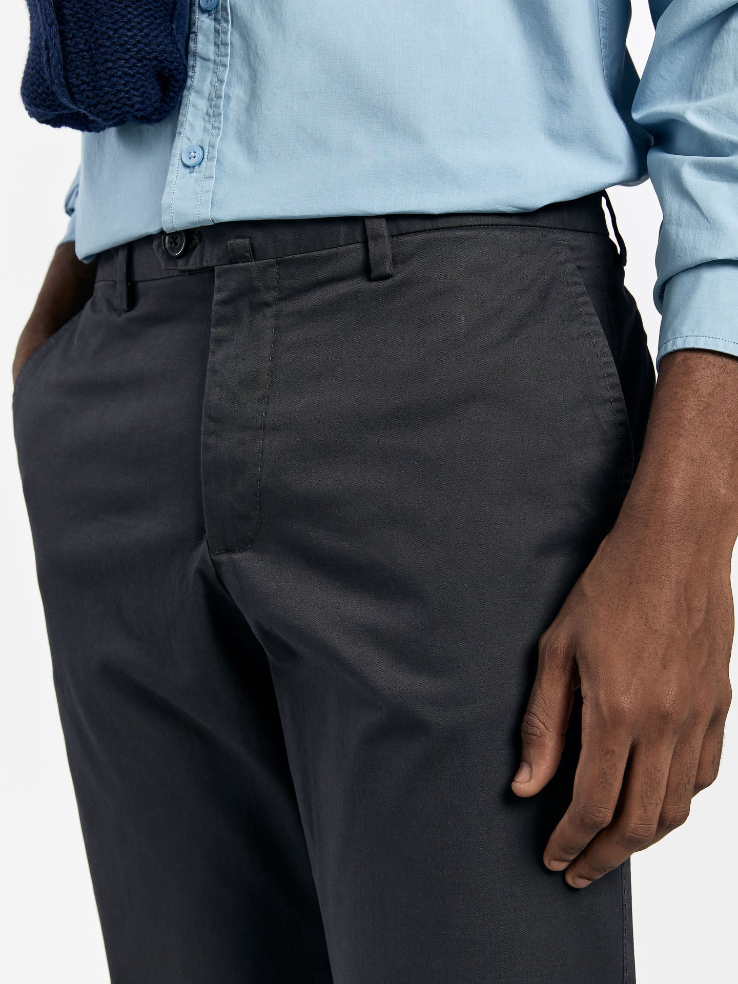Regular fit garment dye chino trousers - Image 10