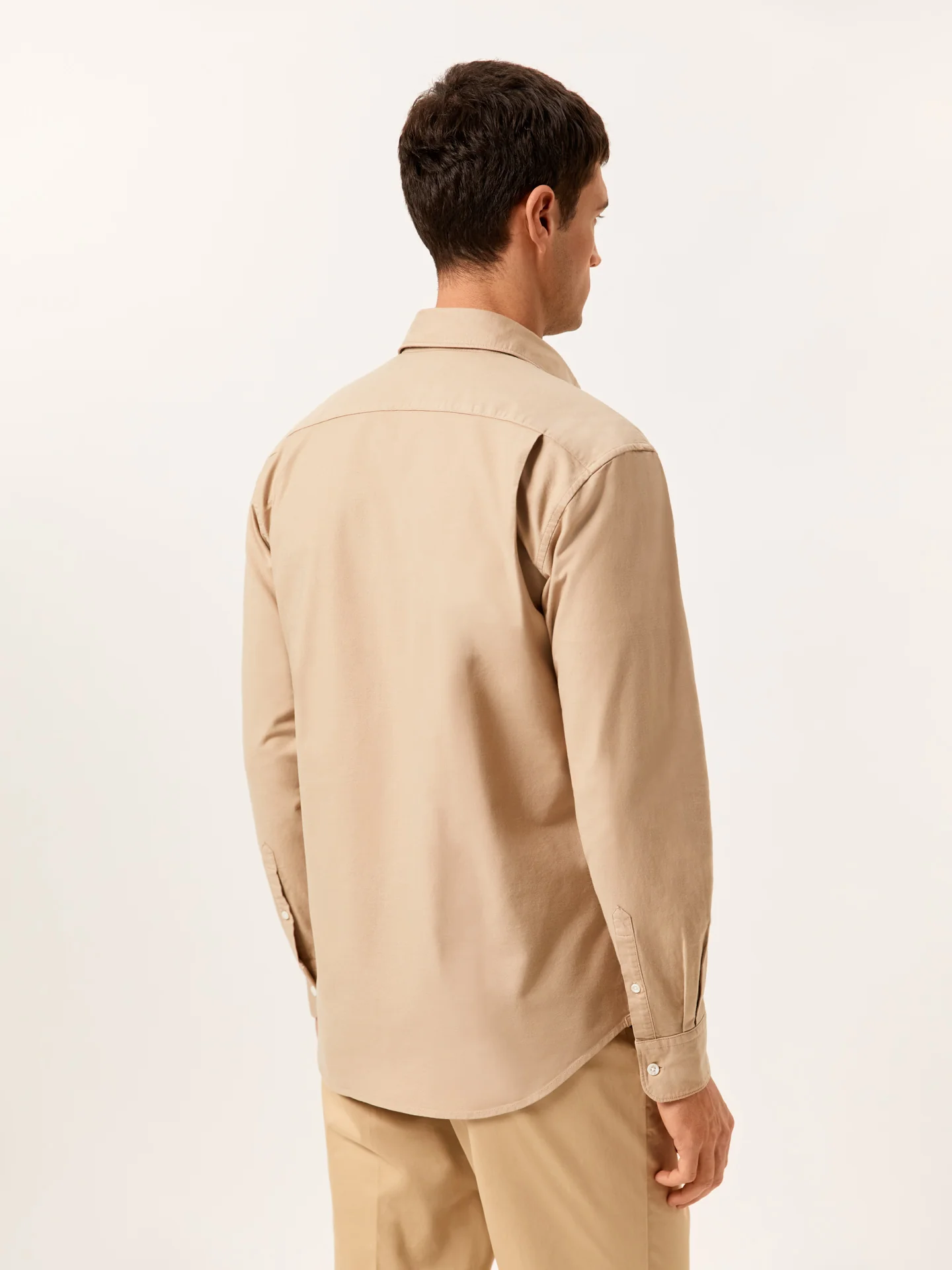 Regular Fit Garment Dye Open Oxford Shirt in Comfort Cotton - Image 3