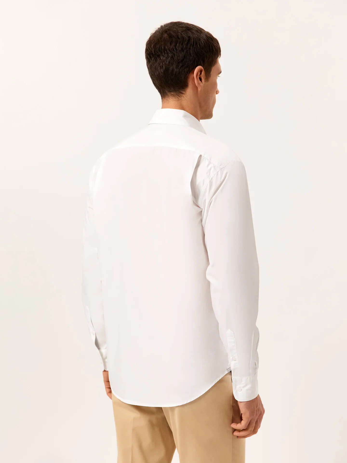 Regular Fit Garment Dye Poplin Open Shirt in Comfort Cotton - Image 3