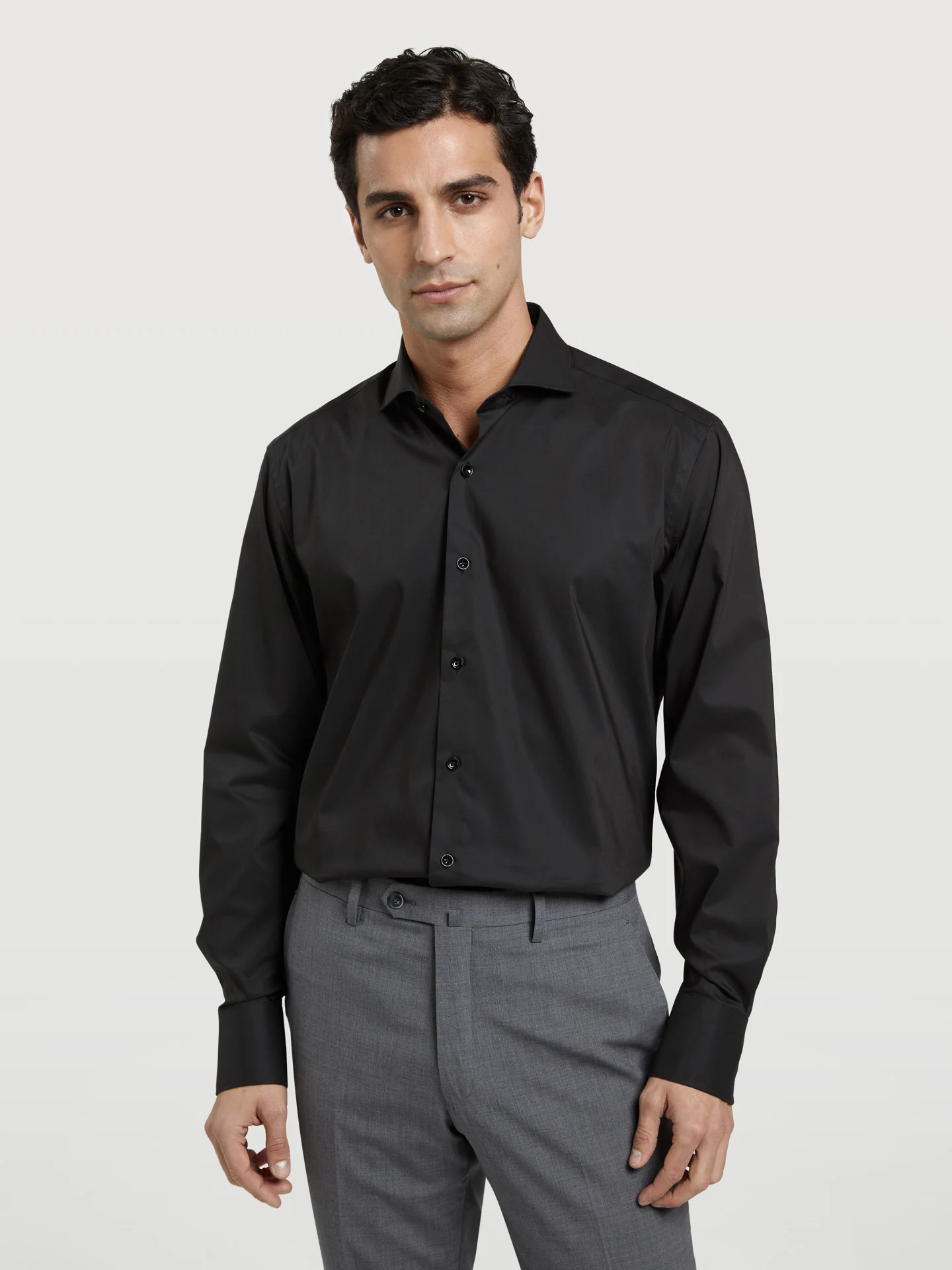 Regular fit k-easy plain poplin comfort formal shirt