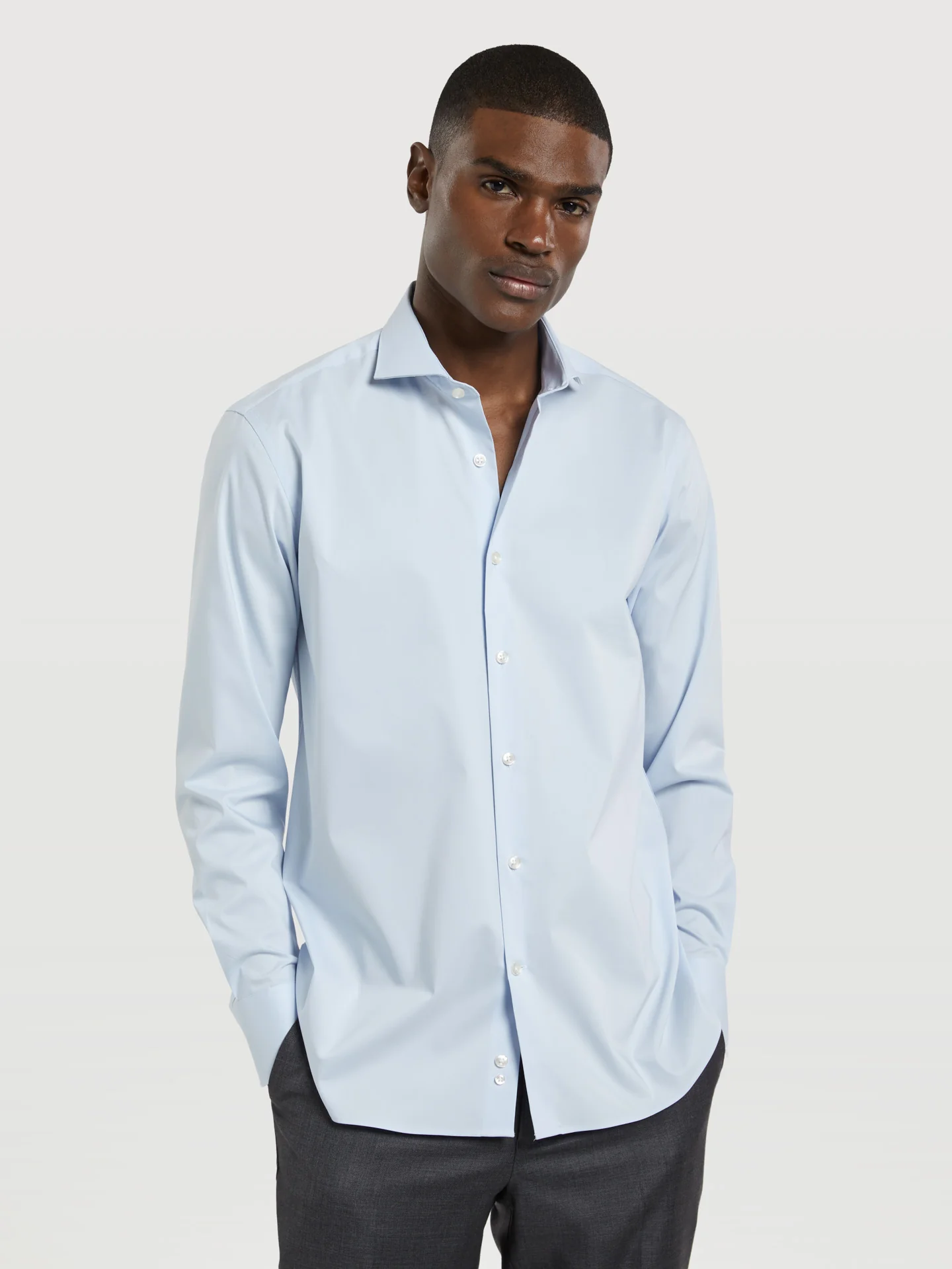 Regular fit k-easy plain poplin comfort formal shirt - Image 11