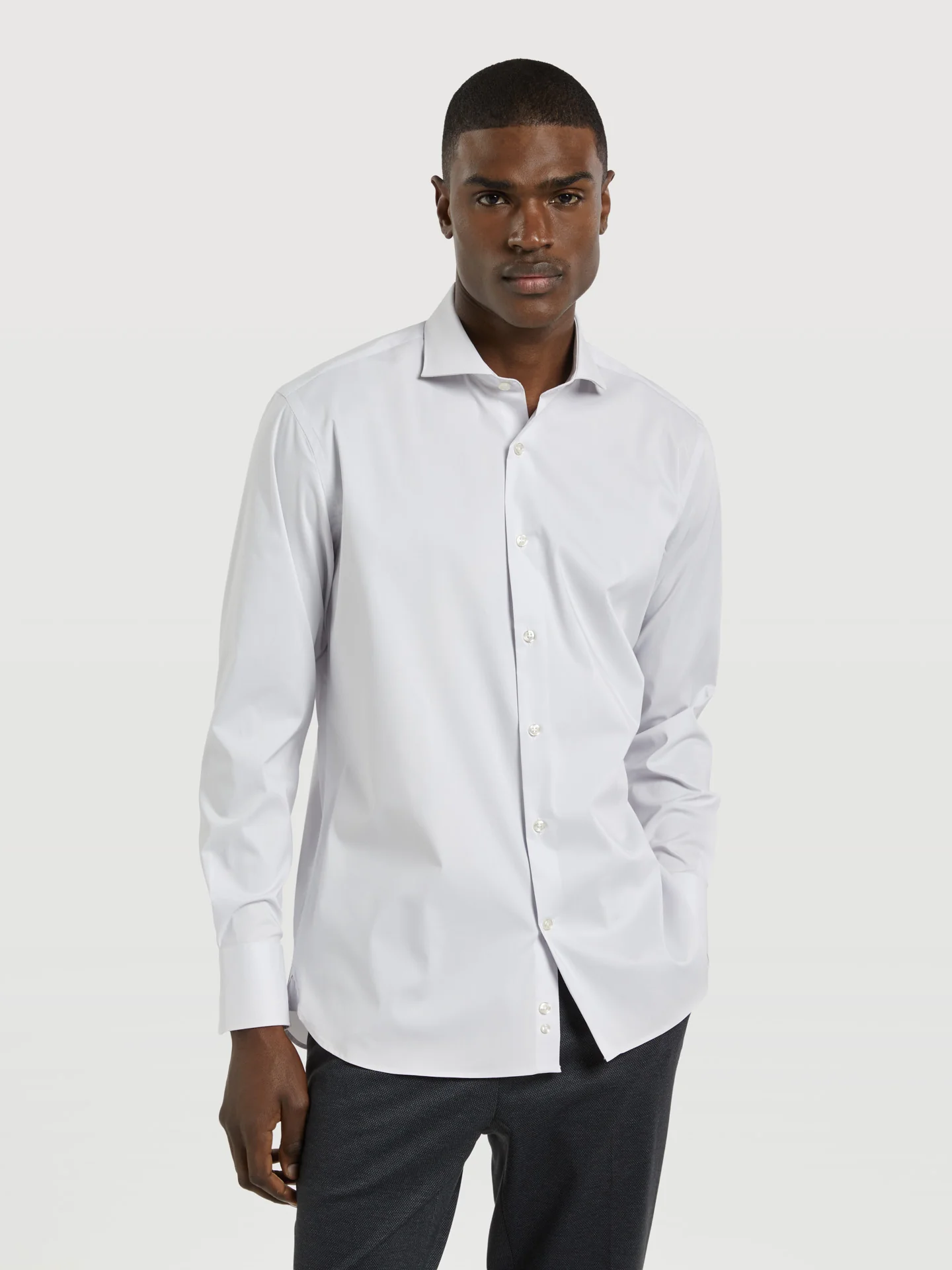 Regular fit k-easy plain poplin comfort formal shirt - Image 14