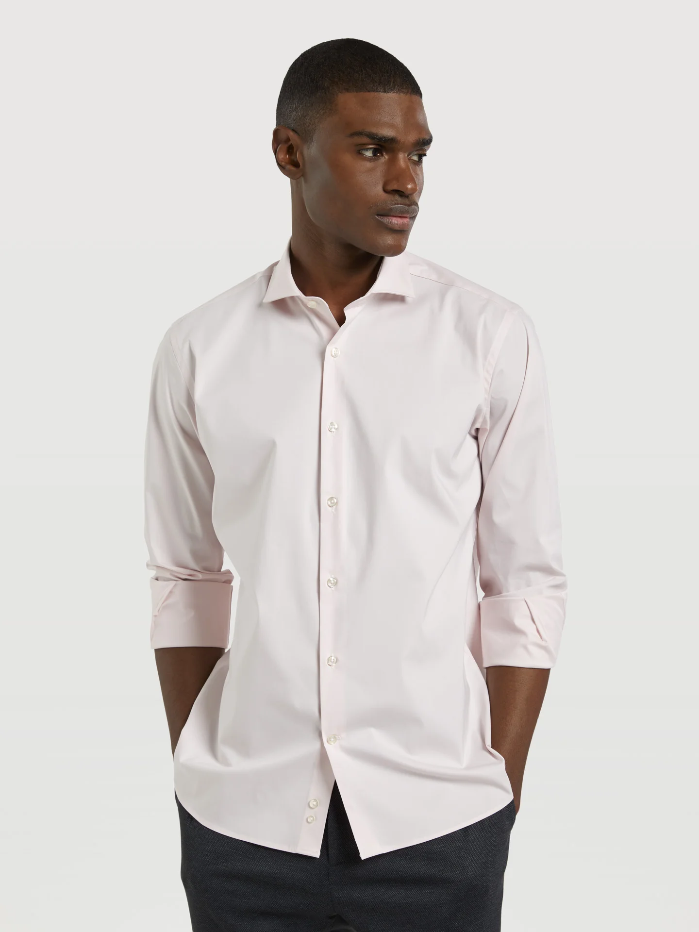 Regular fit k-easy plain poplin comfort formal shirt - Image 17