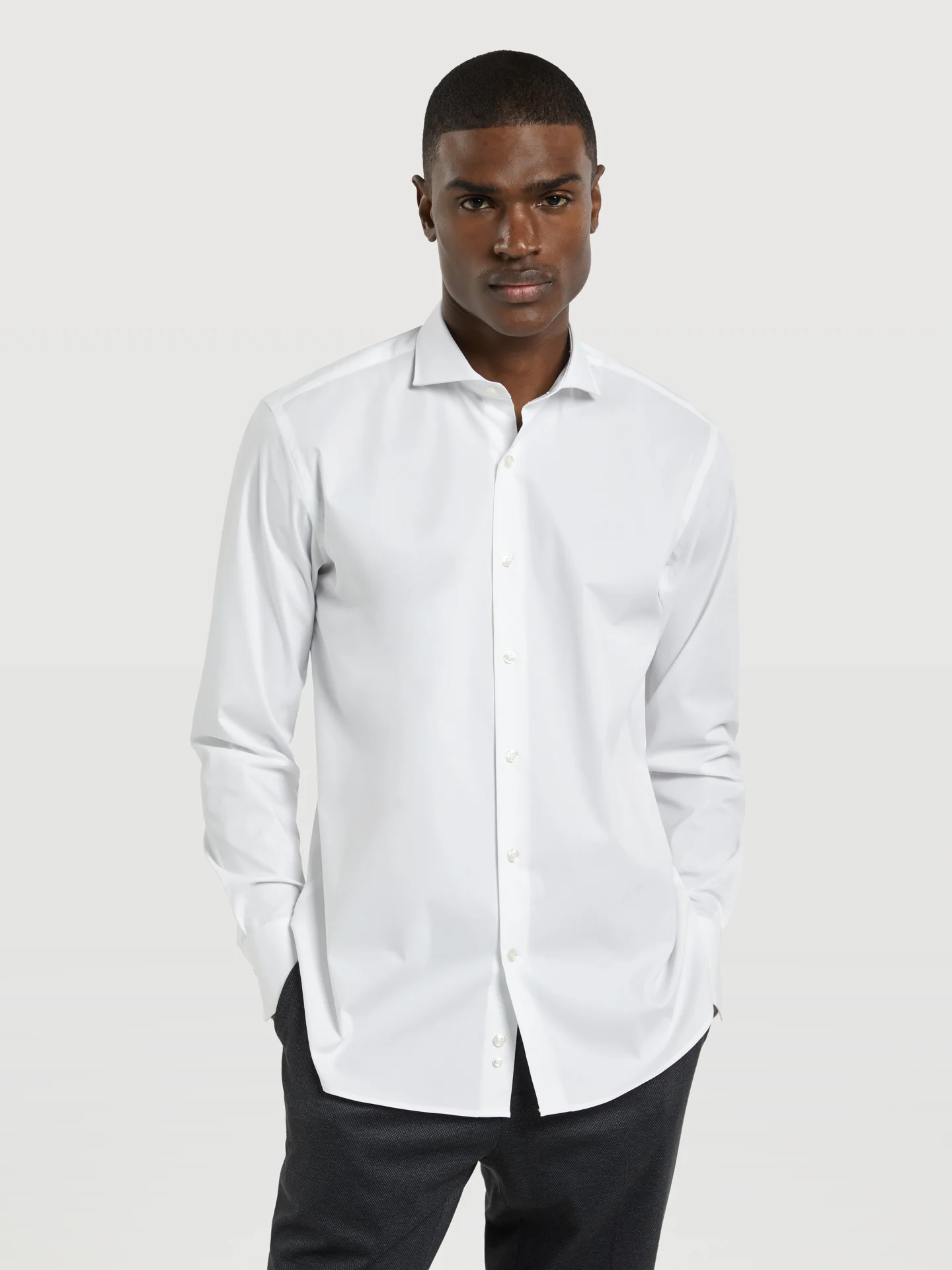 Regular fit k-easy plain poplin comfort formal shirt - Image 20