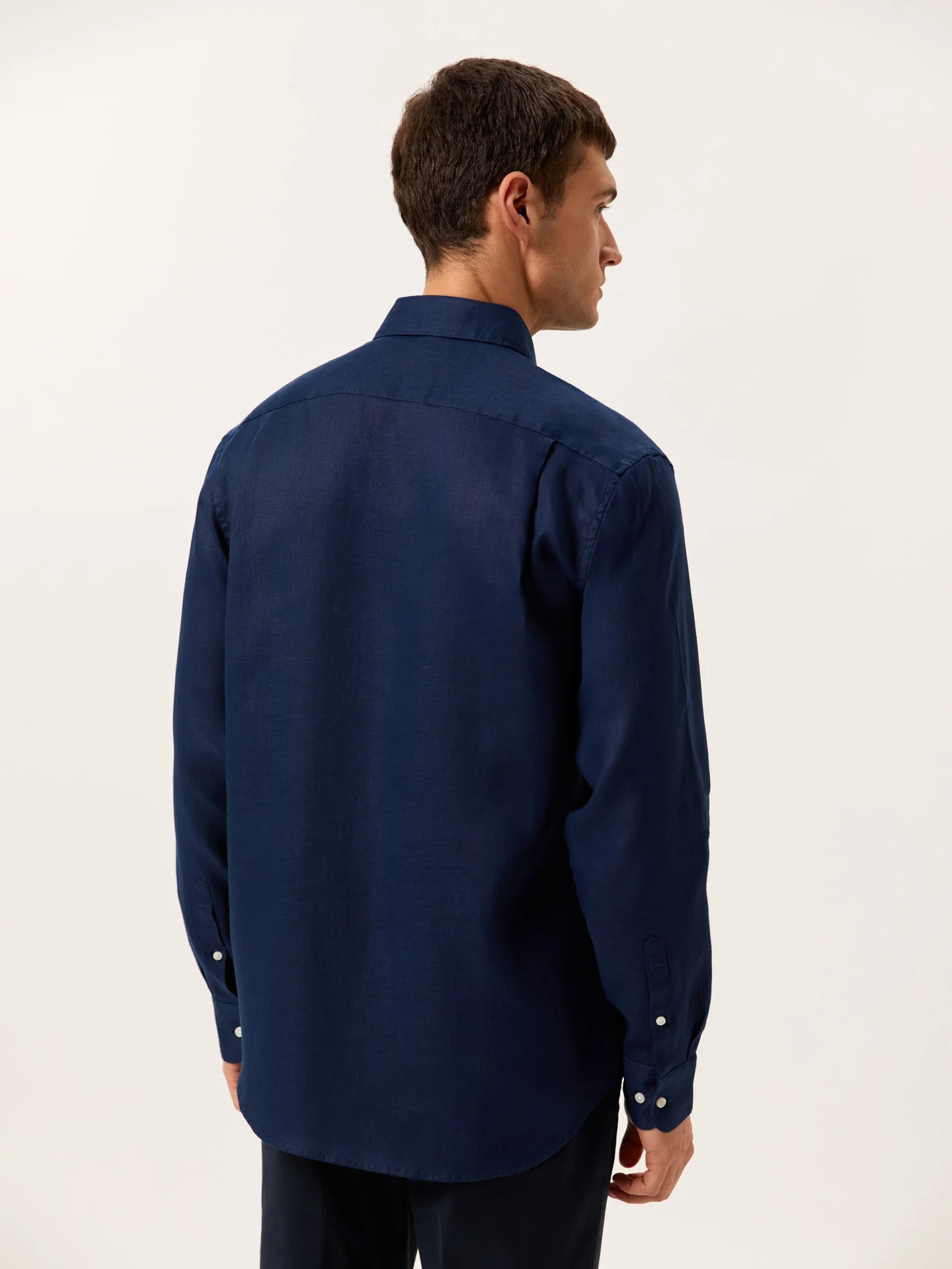 Regular Fit Open Shirt in 100% Linen - Image 3