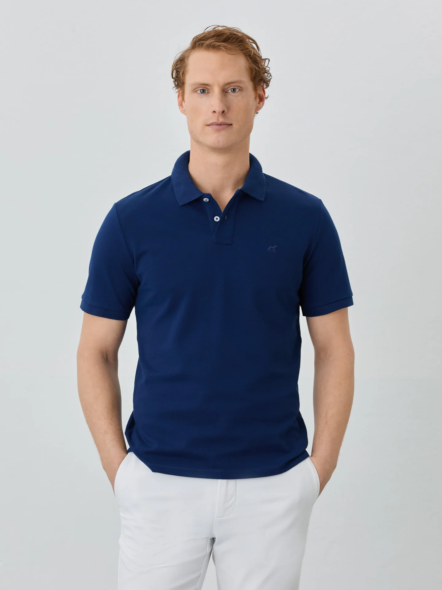 Regular Fit Piqué Polo With Logo Embroidery In 100% BCI Cotton - Image 2