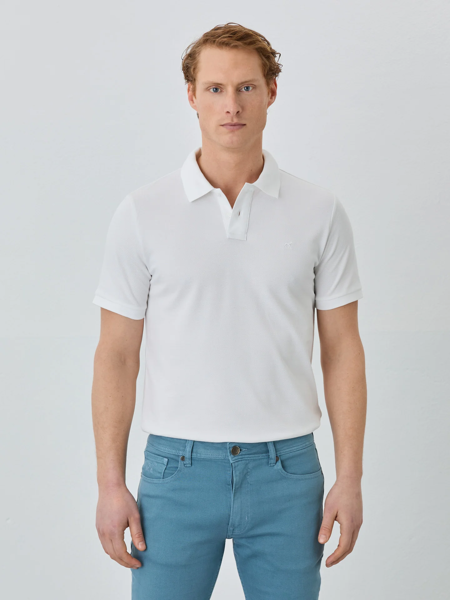 Regular Fit Piqué Polo With Logo Embroidery In 100% BCI Cotton - Image 42