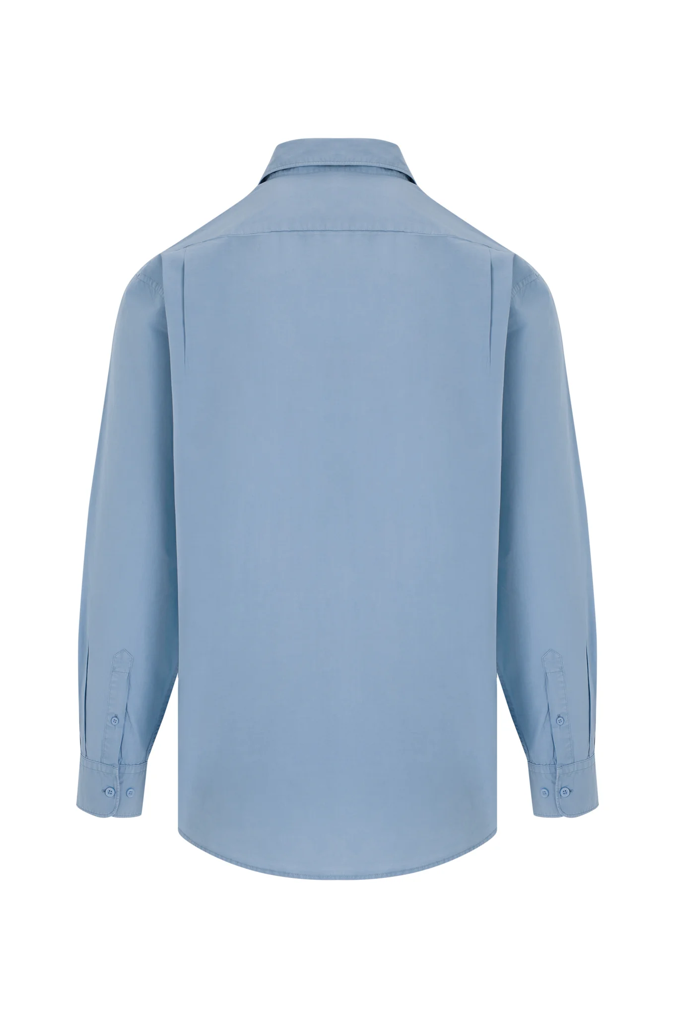 Regular fit plain over dye poplin shirt - Image 11