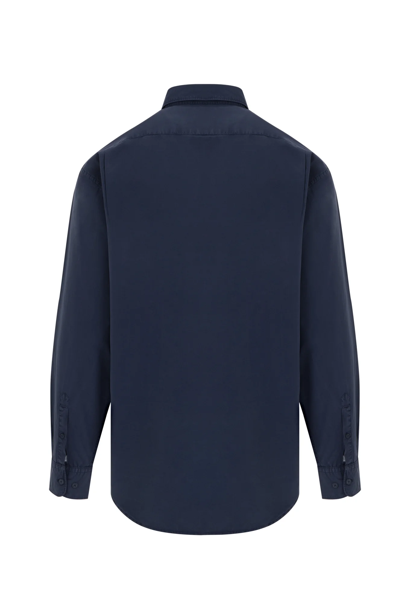 Regular fit plain over dye poplin shirt - Image 2