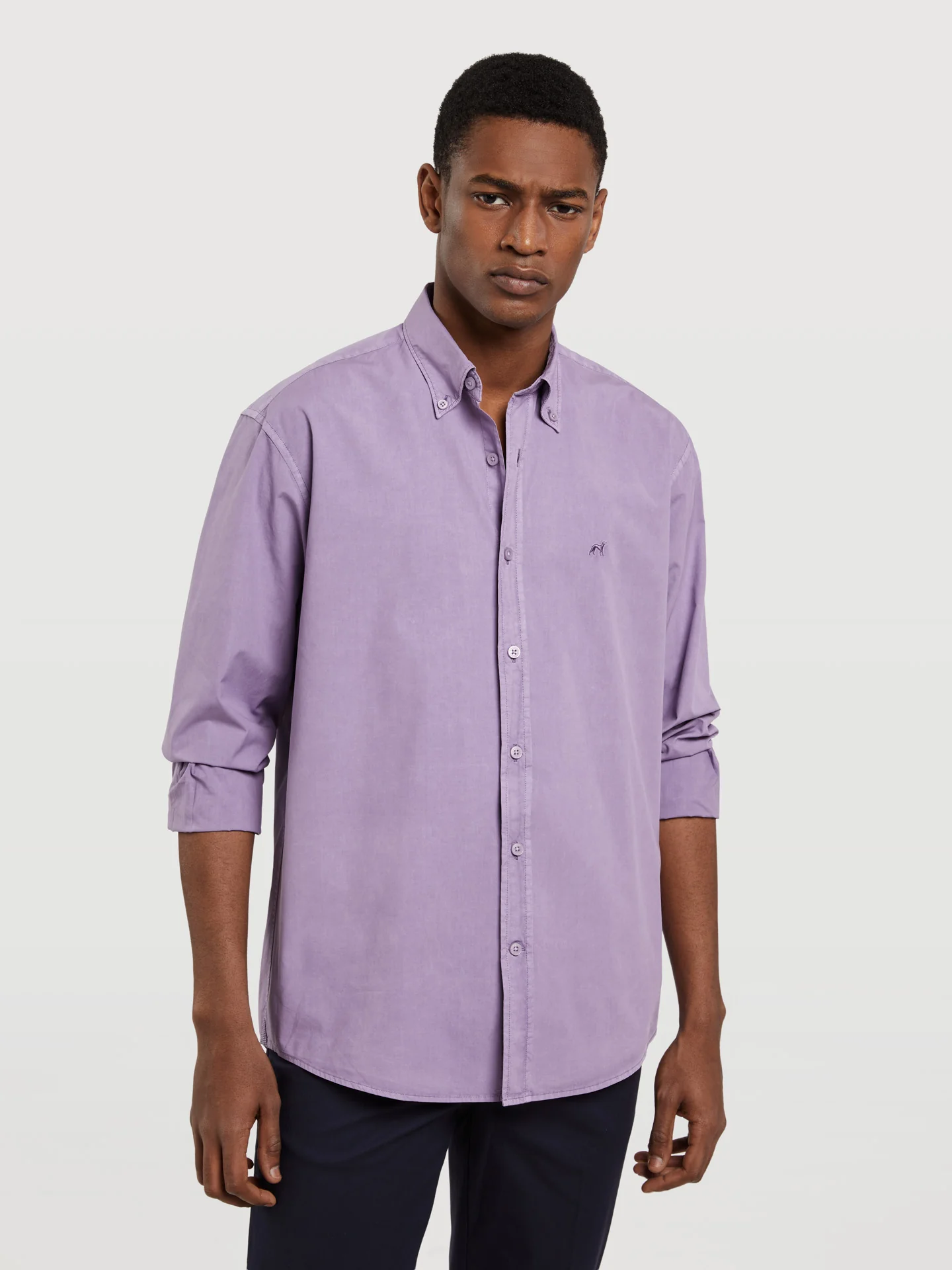 Regular fit poplin faded shirt - Image 13
