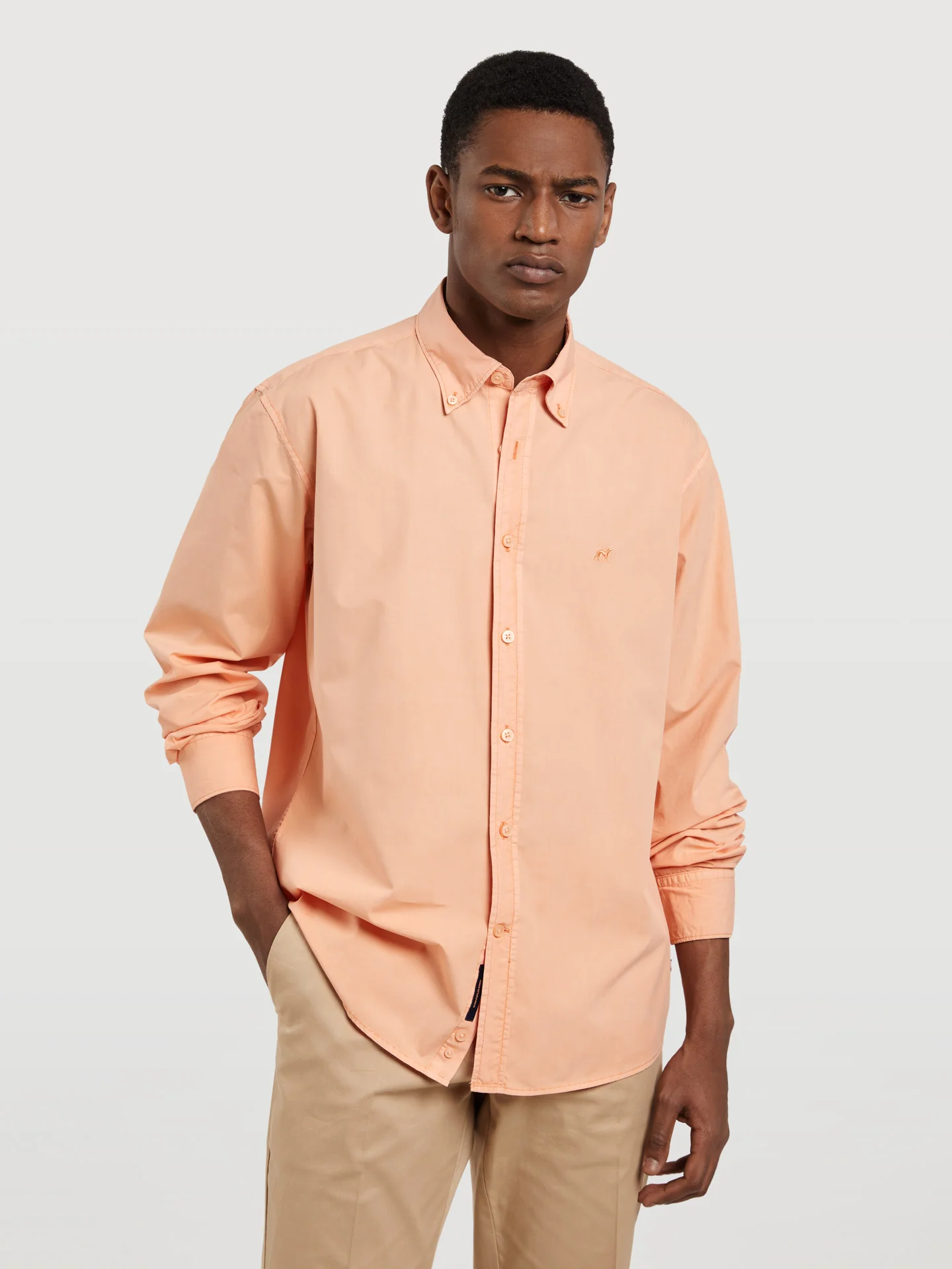 Regular fit poplin faded shirt - Image 16