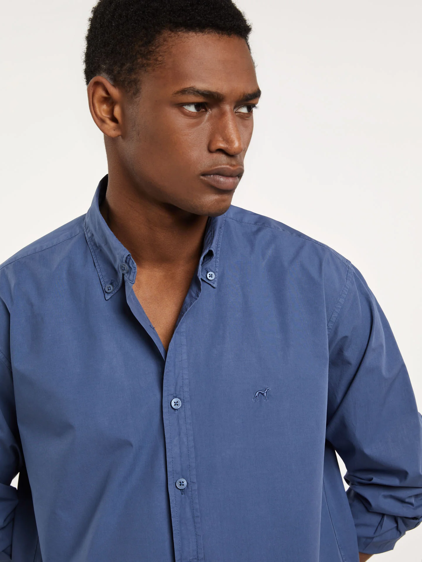 Regular fit poplin faded shirt - Image 2