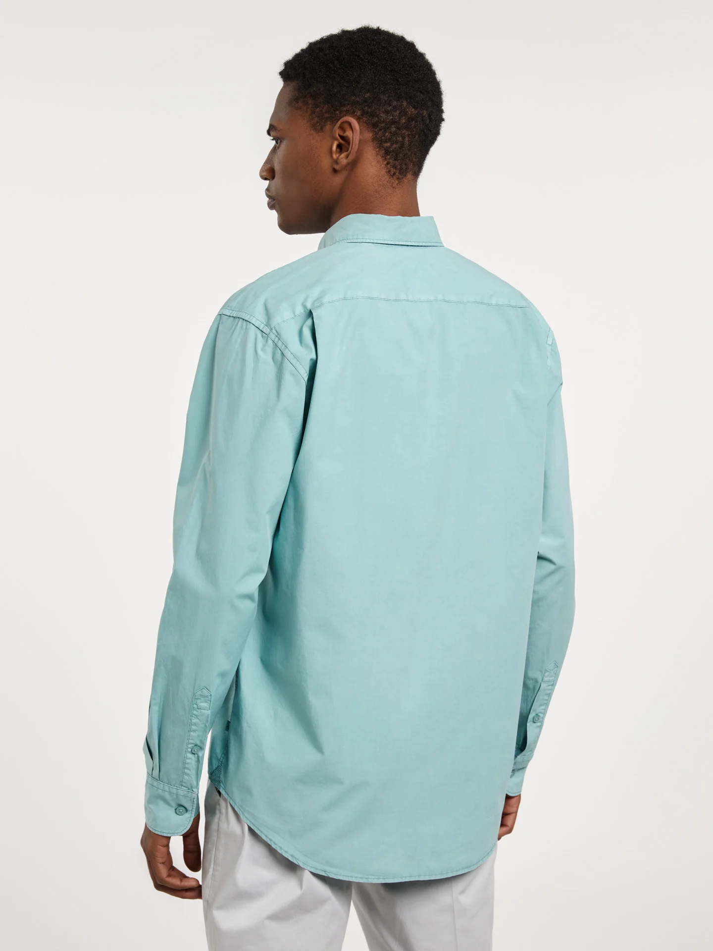 Regular fit poplin faded shirt - Image 23