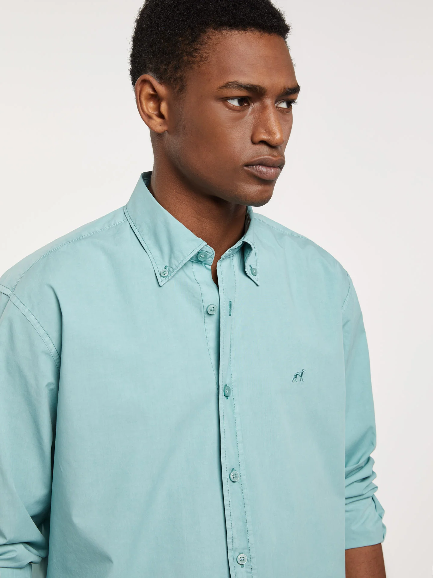 Regular fit poplin faded shirt - Image 24