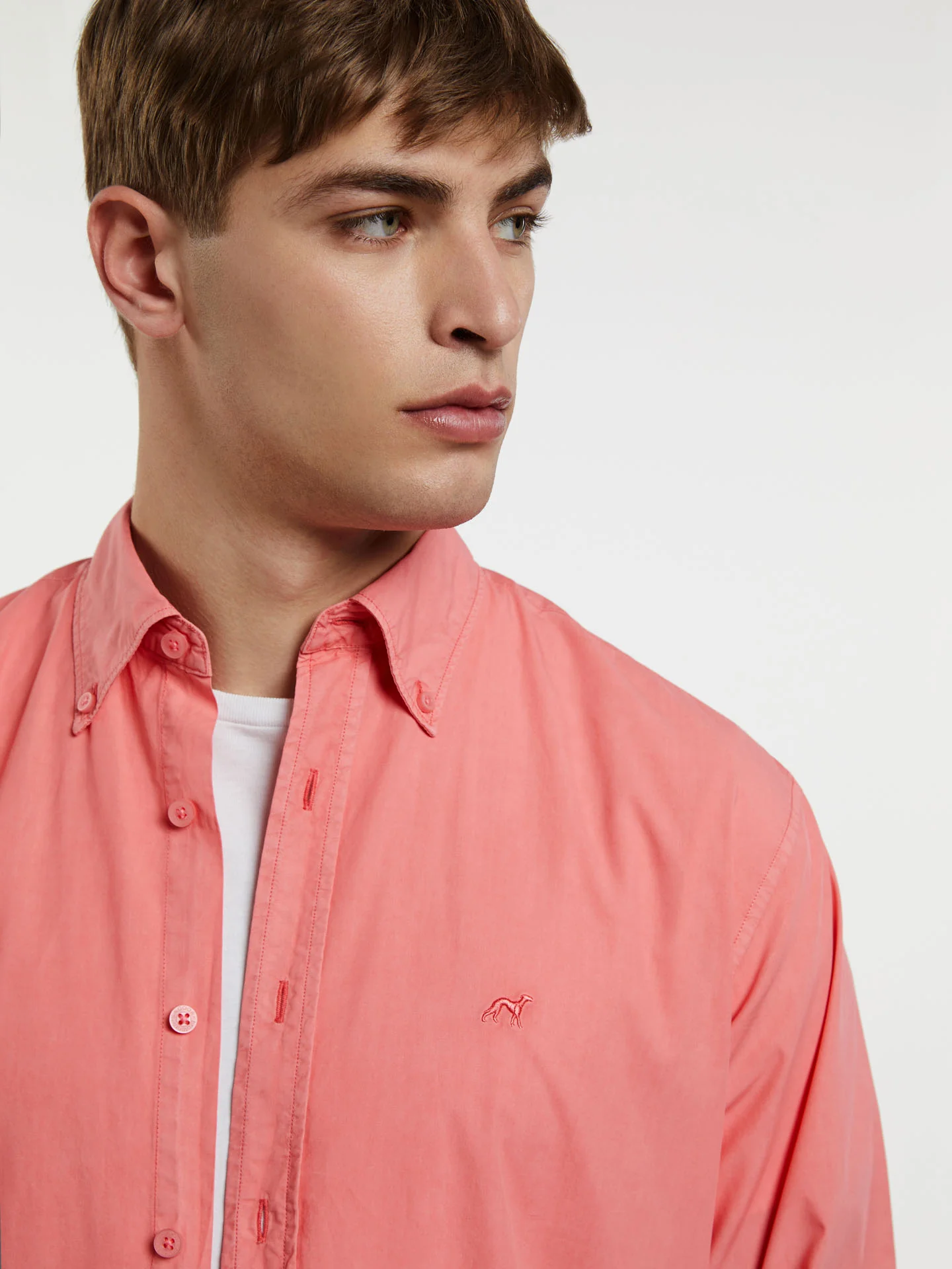 Regular fit poplin faded shirt - Image 29